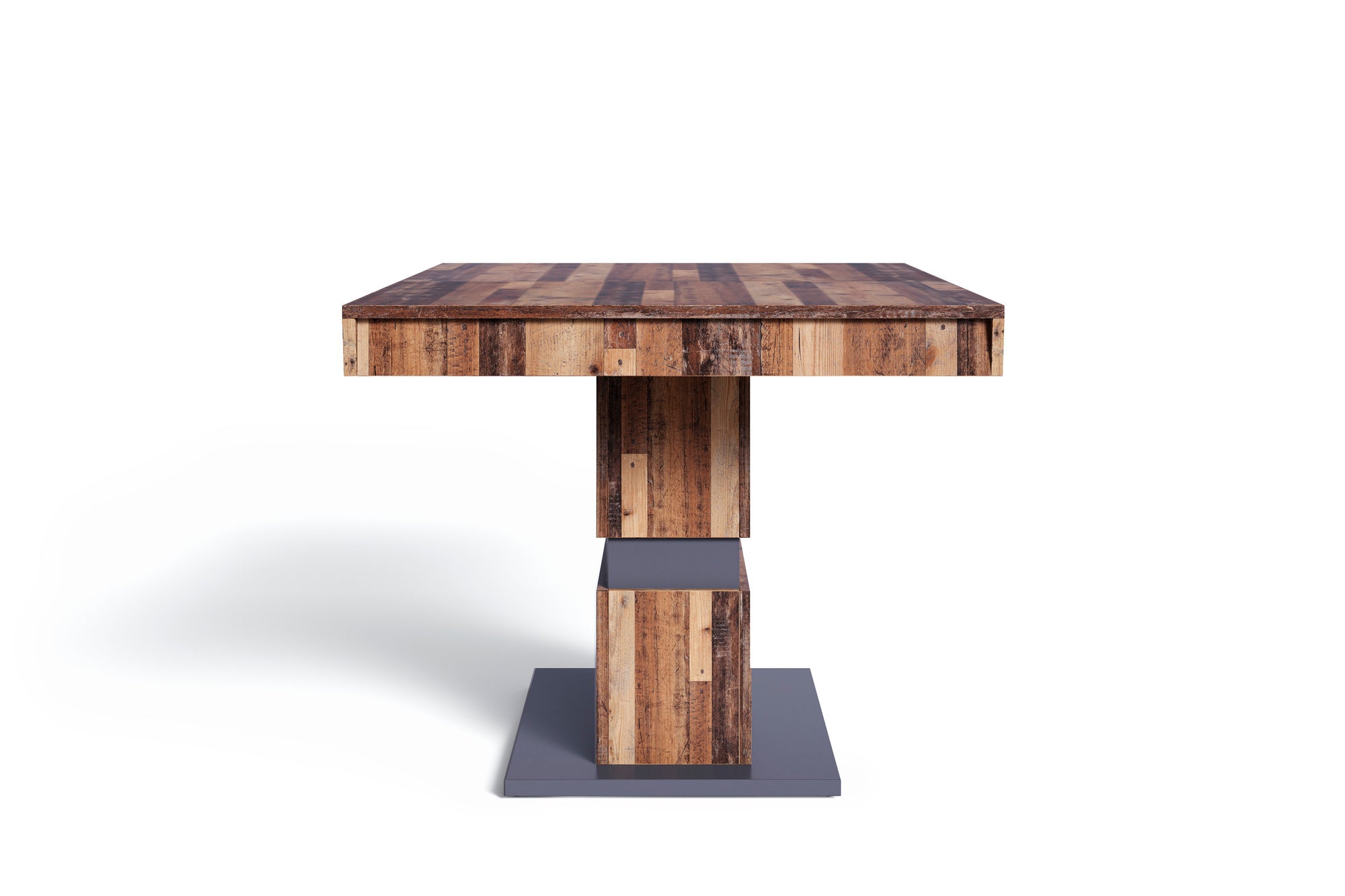 Esszimmertisch MATTHEW / Küchen-Tisch 140 cm mit Auszugsfunktion auf 195 cm / Auszugstisch Light Atelier oder Old Wood / Esstisch ausziehbar mit Einlegeplatte / 140-195 x 90, H 75 cm