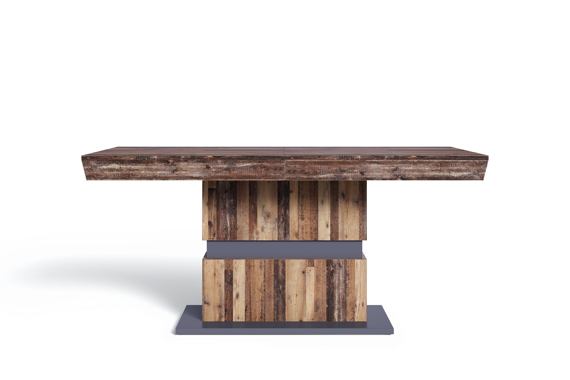 Esszimmertisch MATTHEW / Küchen-Tisch 140 cm mit Auszugsfunktion auf 195 cm / Auszugstisch Light Atelier oder Old Wood / Esstisch ausziehbar mit Einlegeplatte / 140-195 x 90, H 75 cm