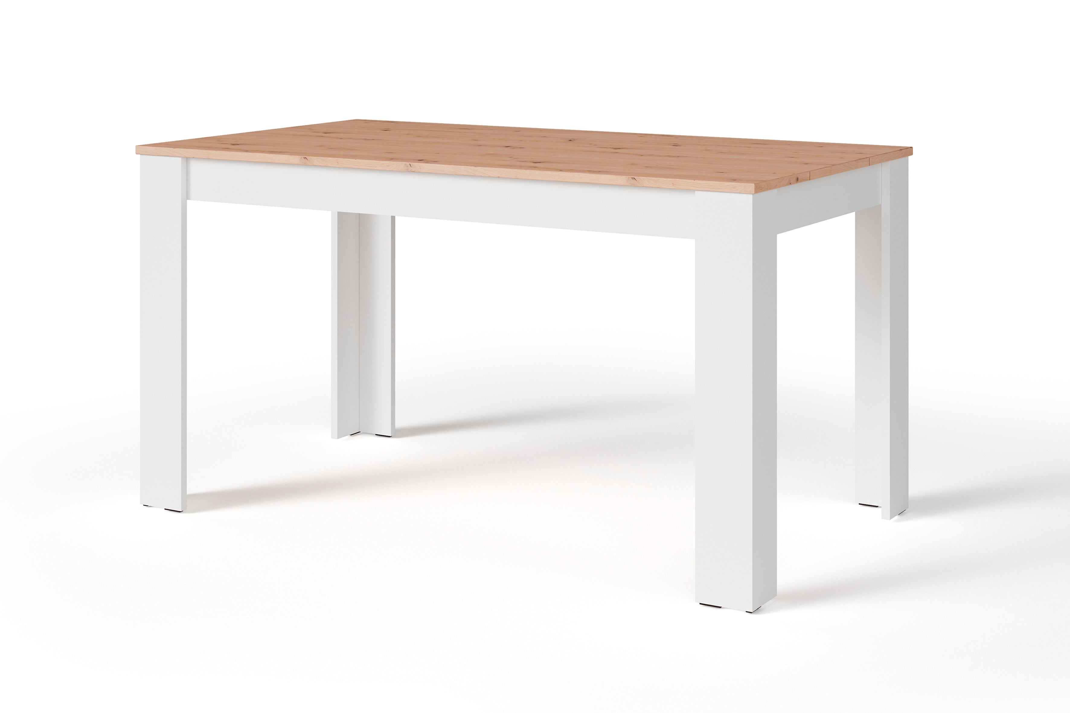 Esstisch NORI / Moderner Küchentisch in Eiche-Optik / Untergestell Melamin anthrazit oder weiß / Großer Tisch / Breite: 120, 140 oder 160 cm