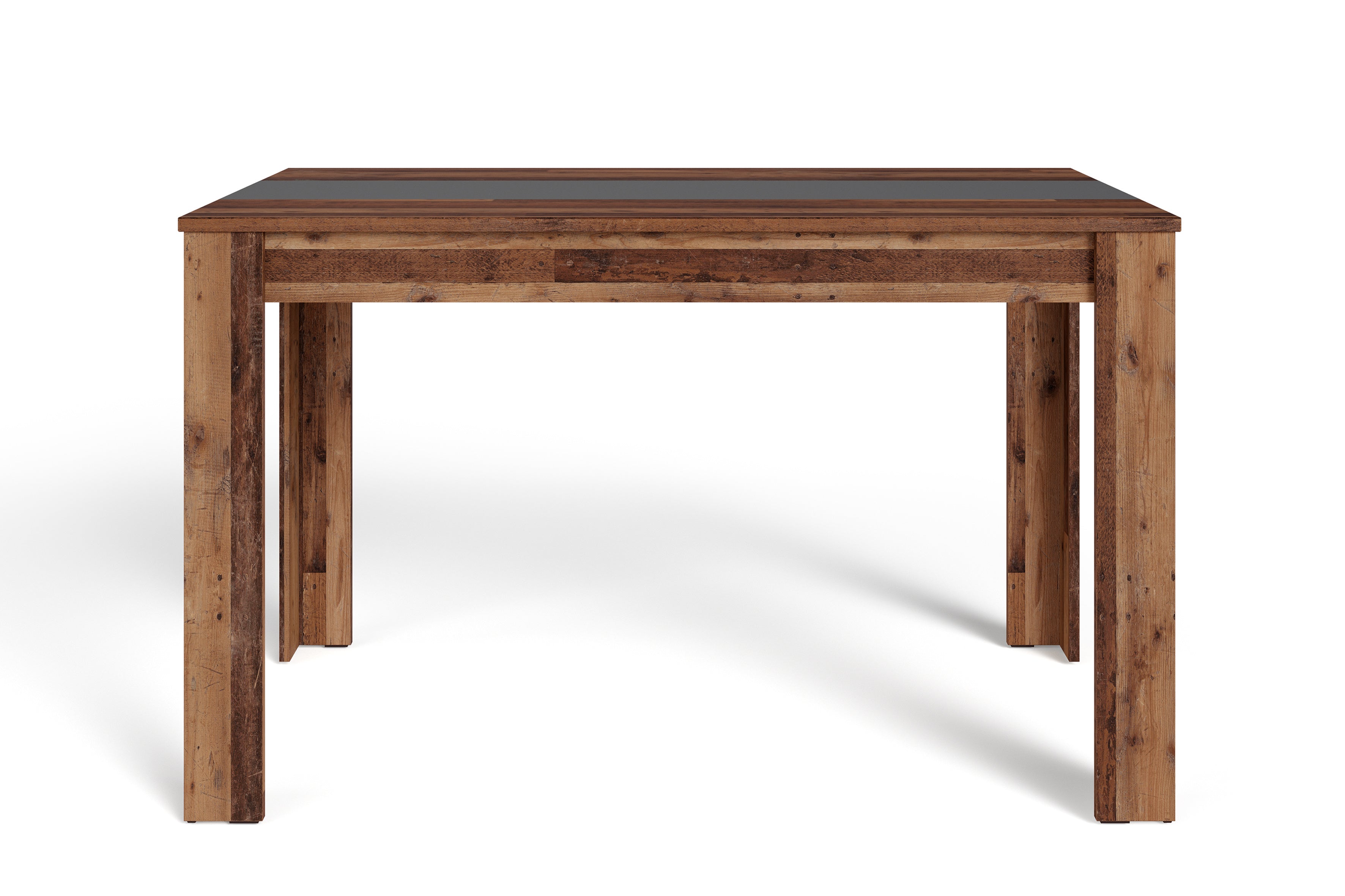 NORI Tisch, Breite 120, 140 oder 160 cm, Einlegeplatte schwarz/weiß, in Eiche-Optik, weiß oder Old-Wood-Optik