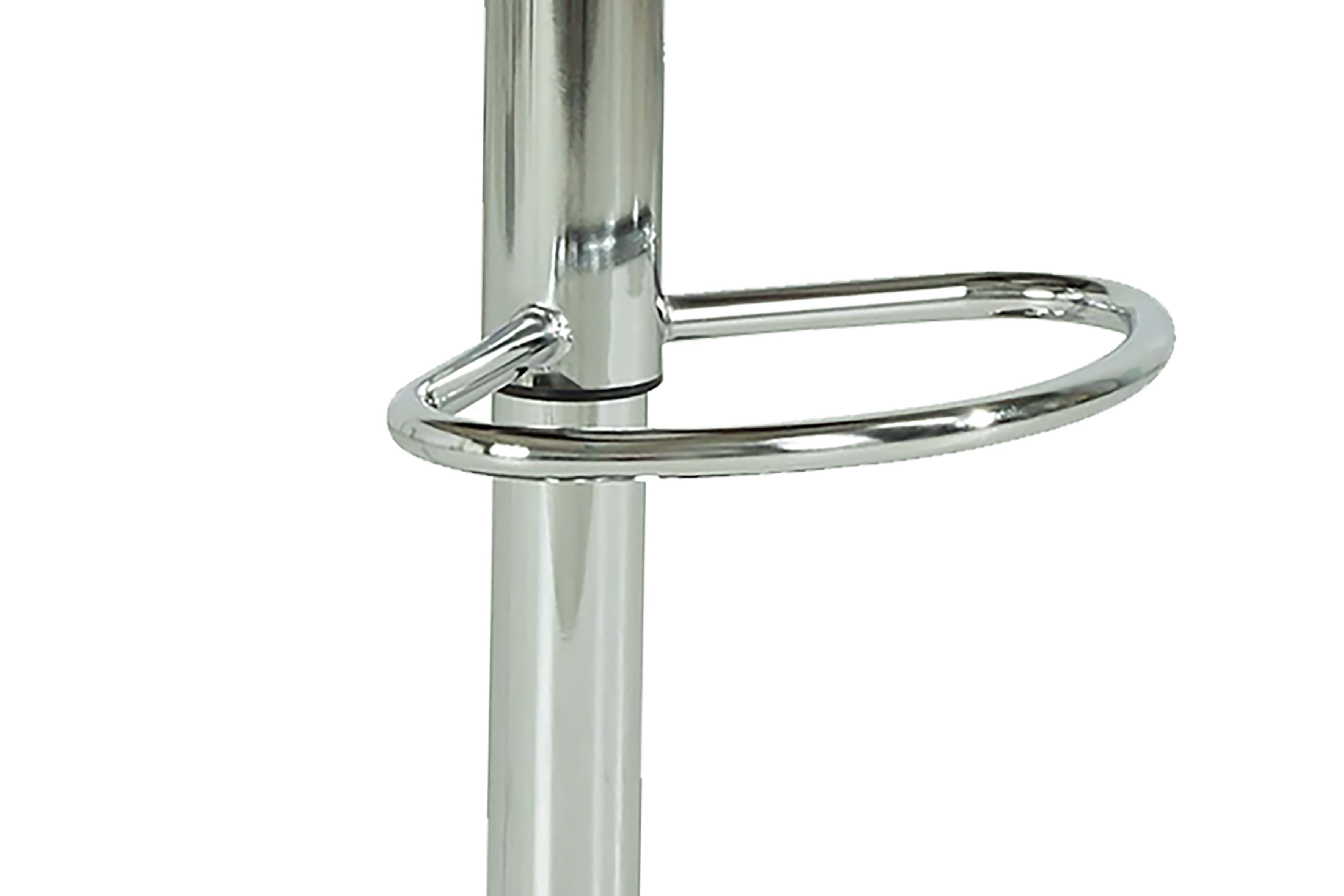 Barhocker 2er Set Phil / Vintage-Bezug in braun / Gestell verchromt / Barstuhl / Tresenhocker / bis 110 kg / B 42, H 98-120, T 51 cm