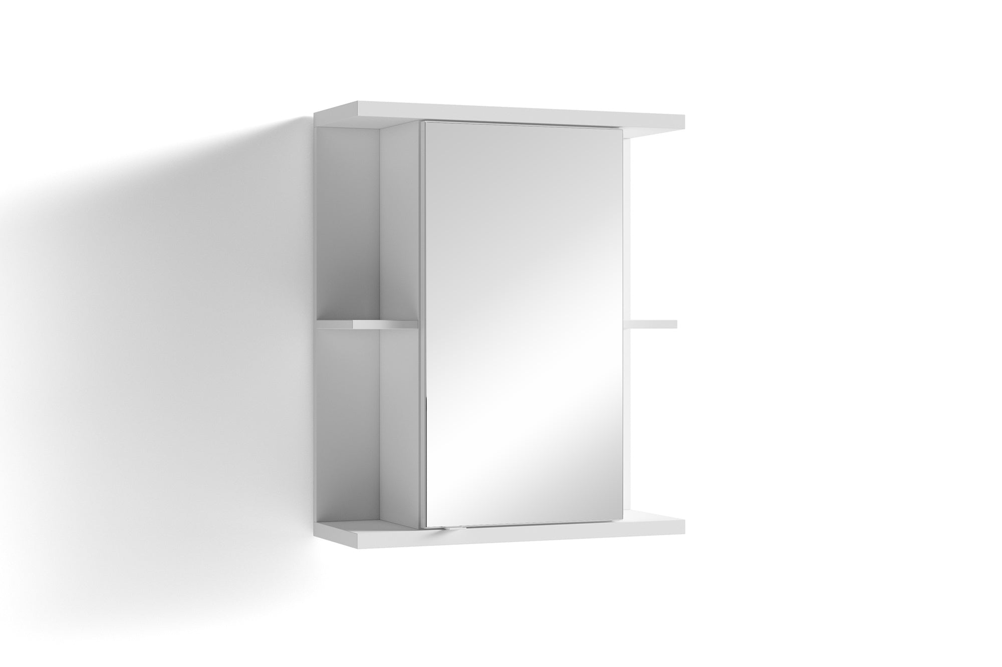 Badezimmer Spiegelschrank NEBRASKA mit Spiegeltür / Moderner, 1-türiger Spiegel Hängeschrank in anthrazit, Sonoma Eiche (Eiche-Optik) oder weiß / B 60, H 70, T 25m / mit viel Stauraum