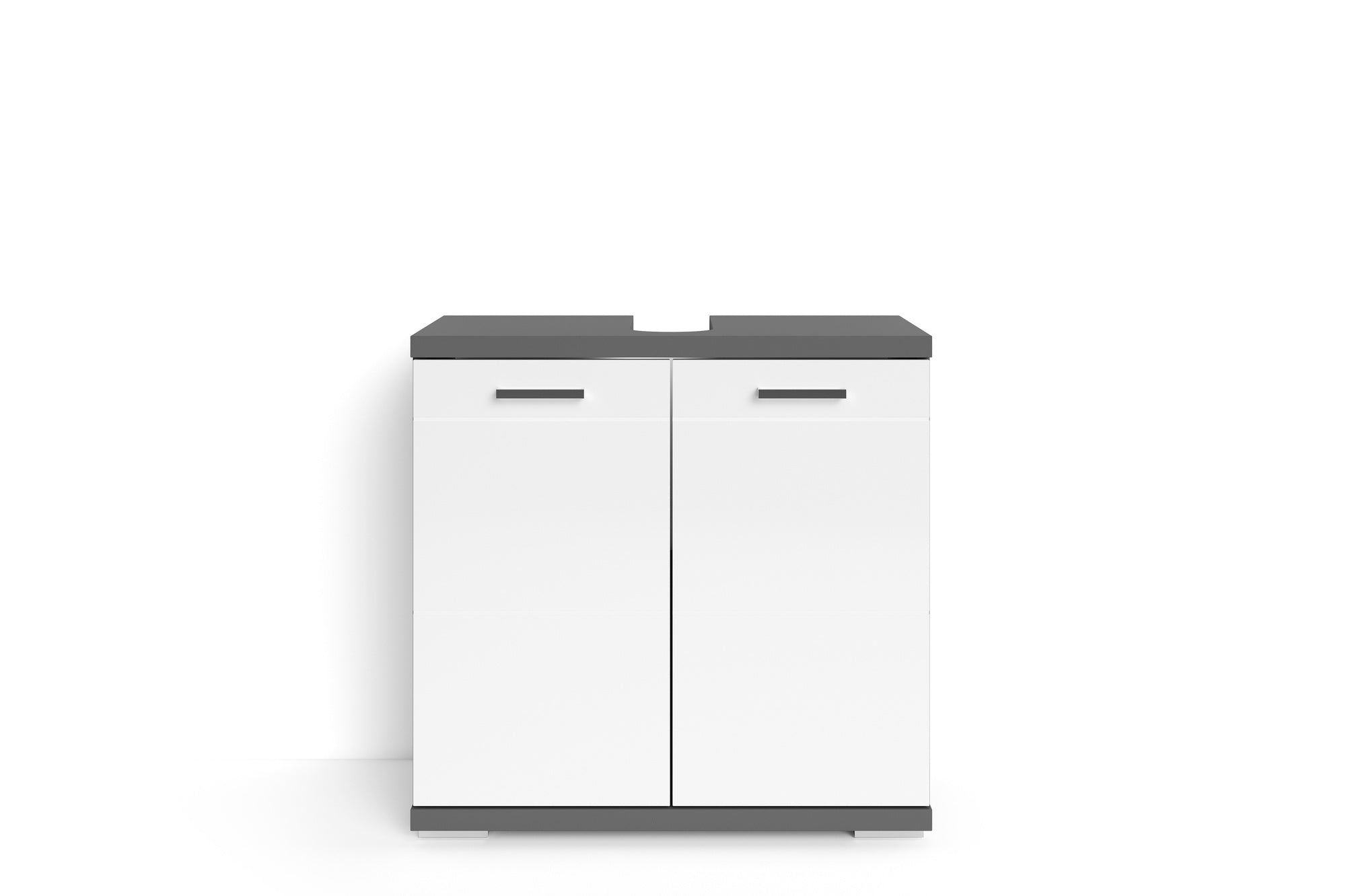 Waschbeckenunterschrank NEBRASKA / in anthrazit, Sonoma Eiche (Eiche-Optik) oder weiß / B 60, H 59, T 31,5 cm / 2-türig