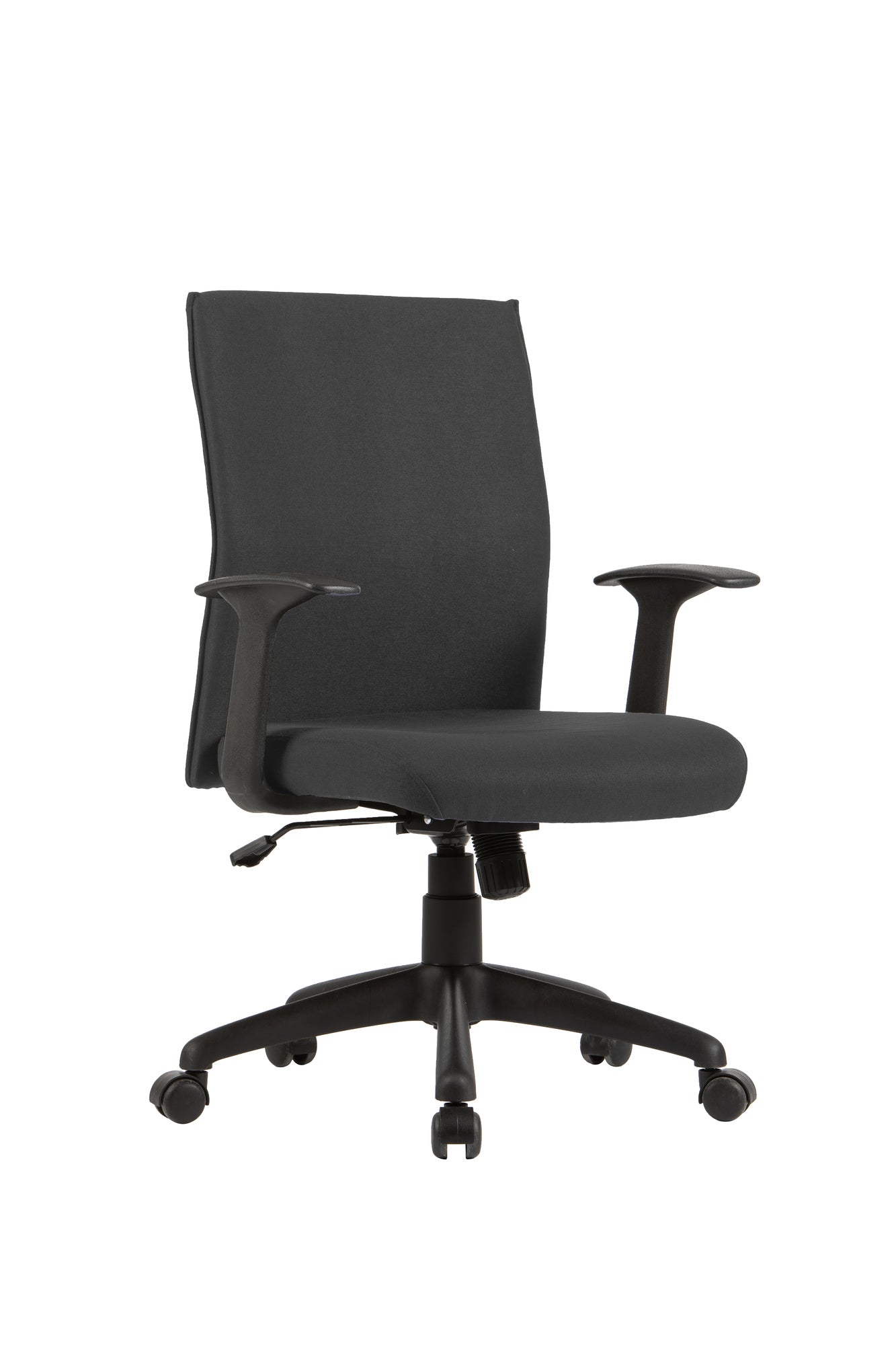 Chefsessel ROCKET Chefsessel / Kunststoff schwarz / Bezug Webstoff dunkelgrauschwarz, grün oder Cordstoff grau / Wippmechanik / Sicherheitsklemmschutz / Sicherheitsrollen / B 56, H 92,5-100,5,T 61,5 cm