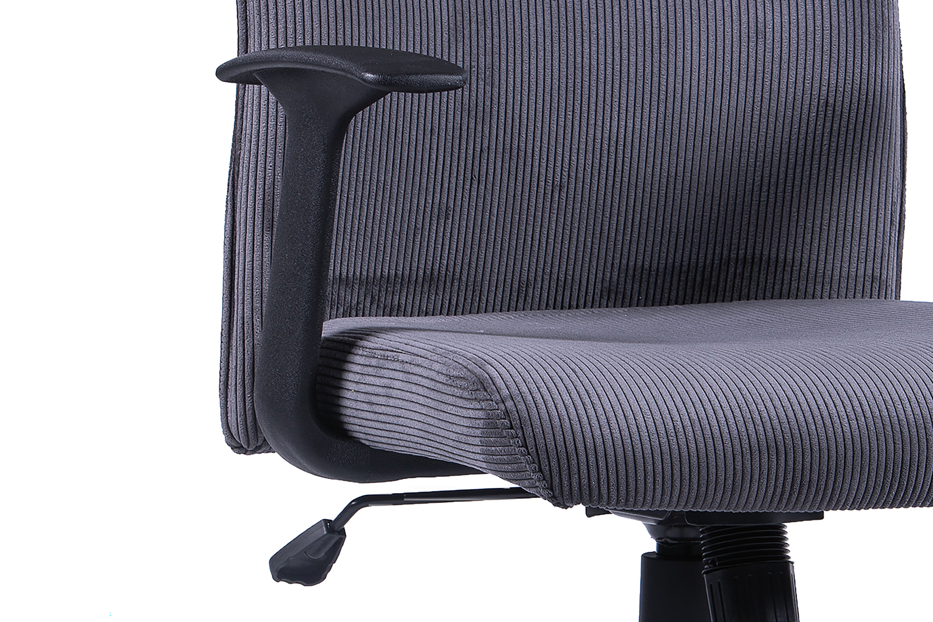 Chefsessel ROCKET Chefsessel / Kunststoff schwarz / Bezug Webstoff dunkelgrauschwarz, grün oder Cordstoff grau / Wippmechanik / Sicherheitsklemmschutz / Sicherheitsrollen / B 56, H 92,5-100,5,T 61,5 cm