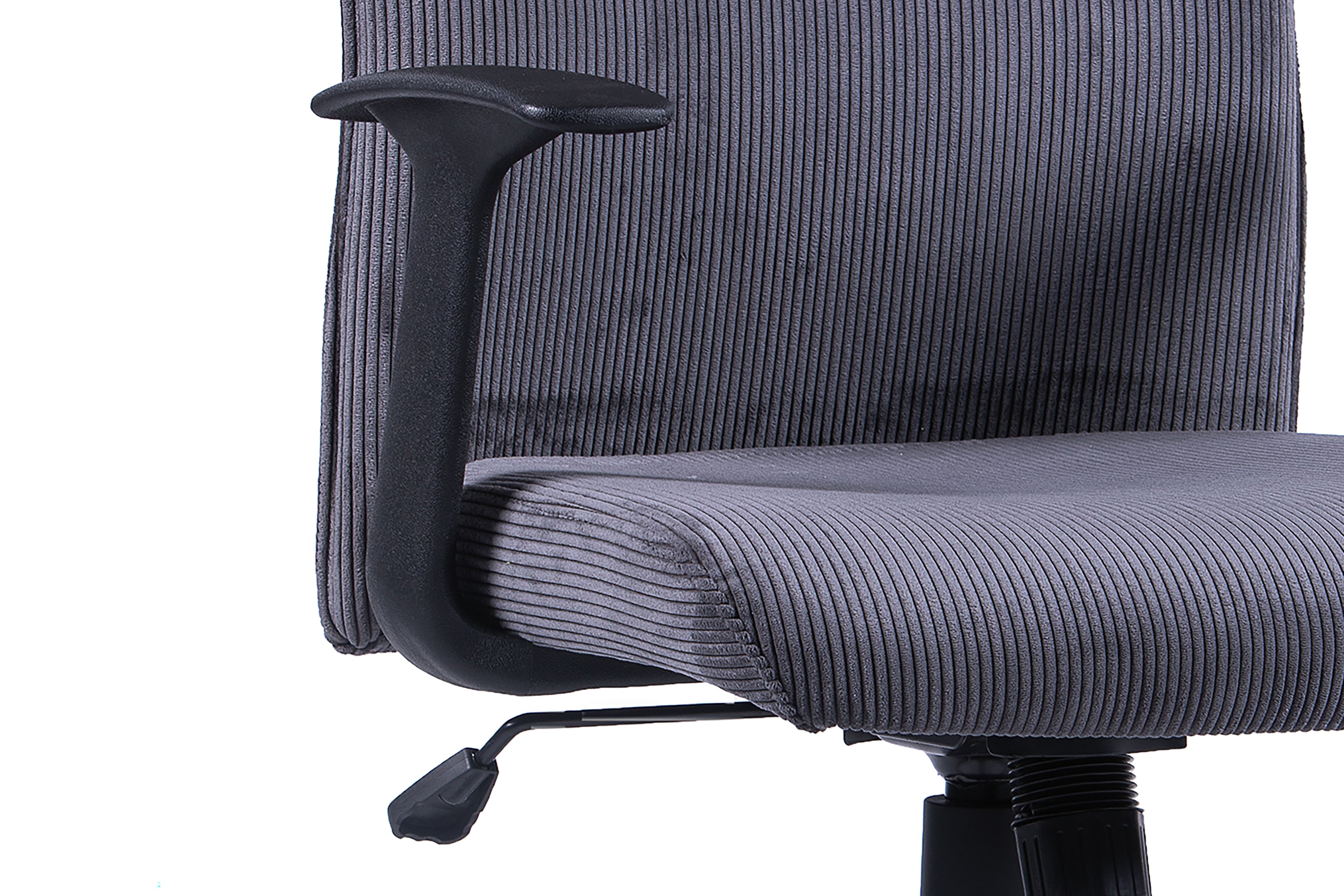 Chefsessel ROCKET Chefsessel / Kunststoff schwarz / Bezug Webstoff dunkelgrauschwarz, grün oder Cordstoff grau / Wippmechanik / Sicherheitsklemmschutz / Sicherheitsrollen / B 56, H 92,5-100,5,T 61,5 cm