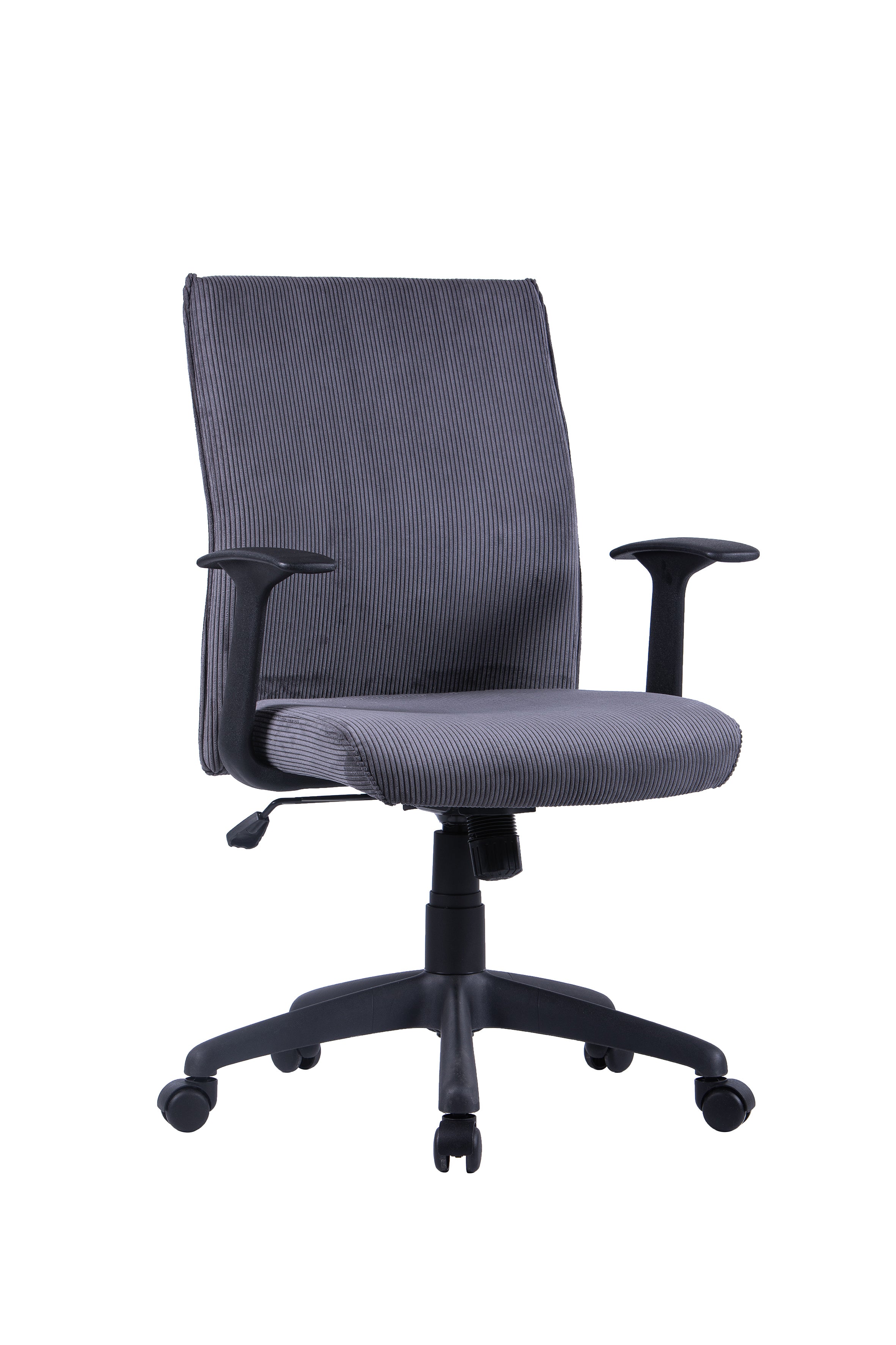 Chefsessel ROCKET Chefsessel / Kunststoff schwarz / Bezug Webstoff dunkelgrauschwarz, grün oder Cordstoff grau / Wippmechanik / Sicherheitsklemmschutz / Sicherheitsrollen / B 56, H 92,5-100,5,T 61,5 cm