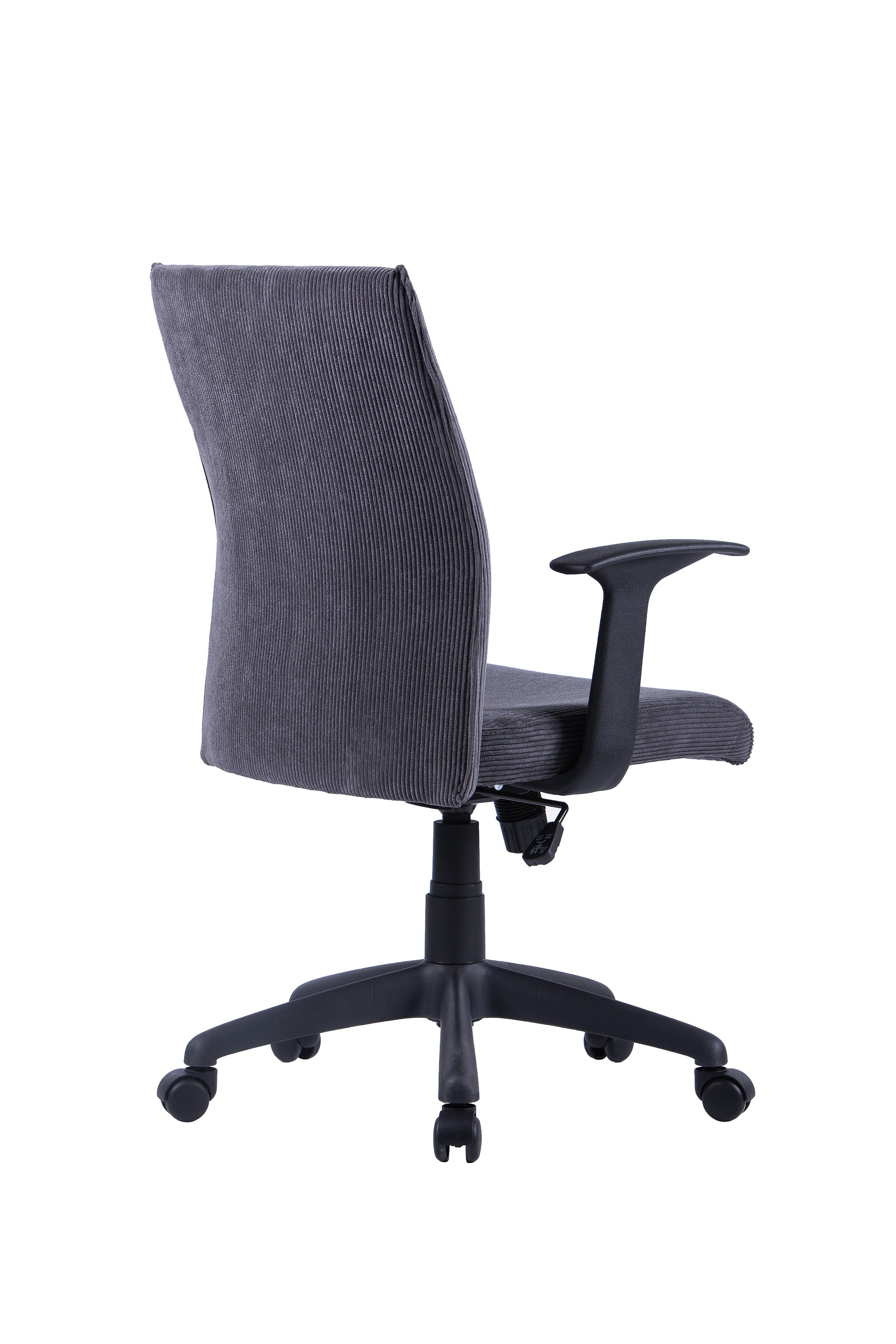 Chefsessel ROCKET Chefsessel / Kunststoff schwarz / Bezug Webstoff dunkelgrauschwarz, grün oder Cordstoff grau / Wippmechanik / Sicherheitsklemmschutz / Sicherheitsrollen / B 56, H 92,5-100,5,T 61,5 cm