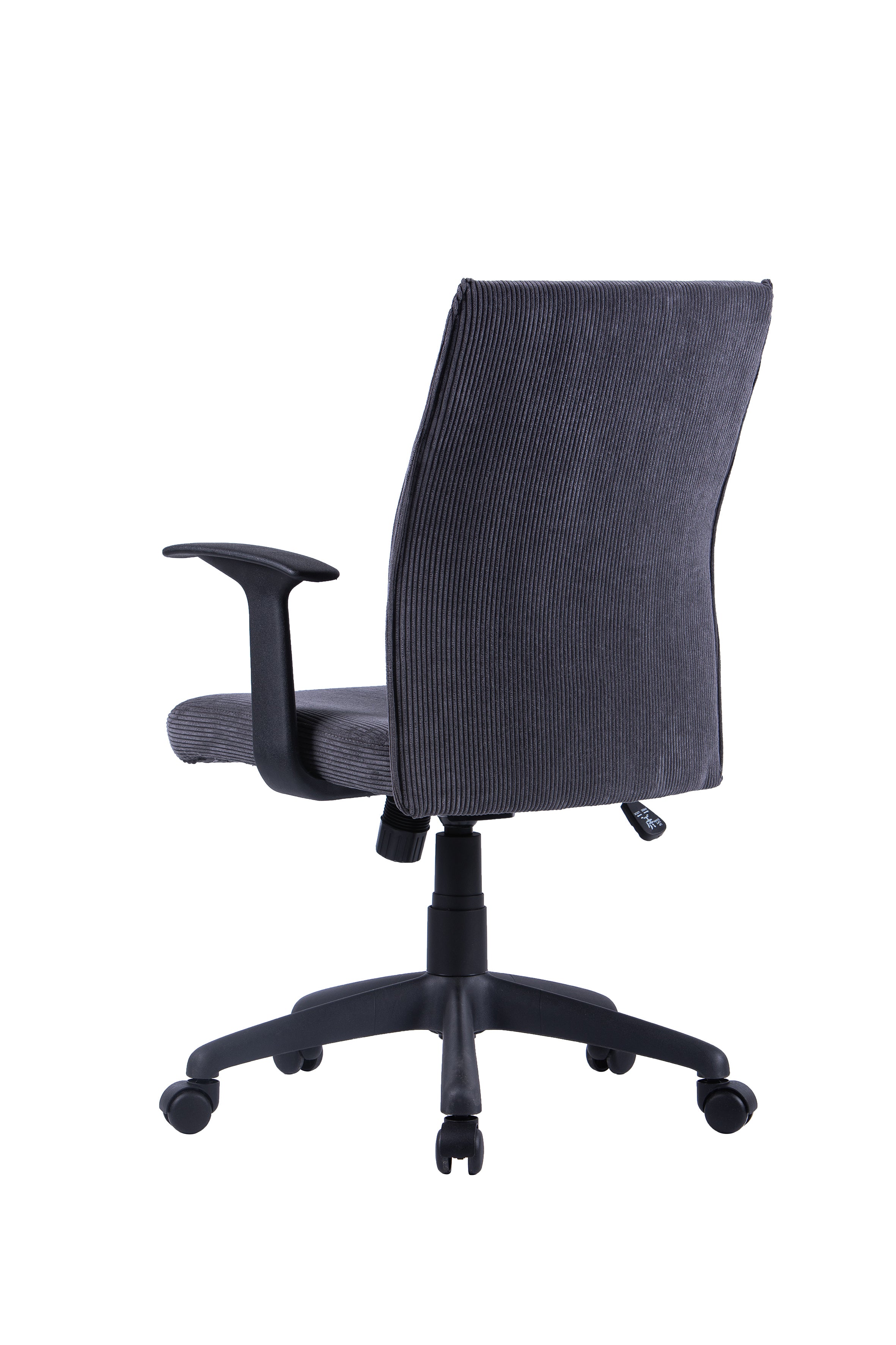 Chefsessel ROCKET Chefsessel / Kunststoff schwarz / Bezug Webstoff dunkelgrauschwarz, grün oder Cordstoff grau / Wippmechanik / Sicherheitsklemmschutz / Sicherheitsrollen / B 56, H 92,5-100,5,T 61,5 cm