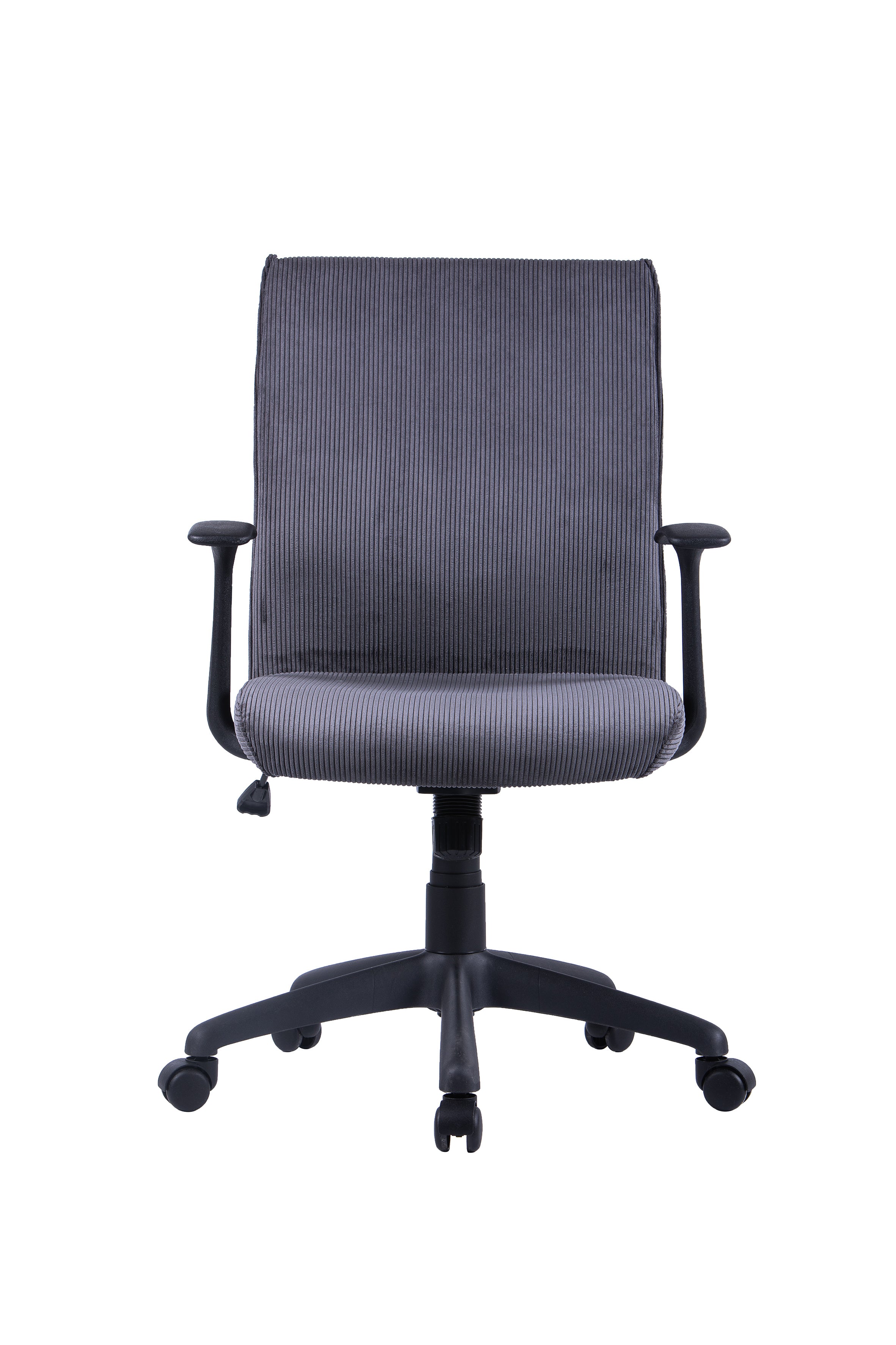 Chefsessel ROCKET Chefsessel / Kunststoff schwarz / Bezug Webstoff dunkelgrauschwarz, grün oder Cordstoff grau / Wippmechanik / Sicherheitsklemmschutz / Sicherheitsrollen / B 56, H 92,5-100,5,T 61,5 cm