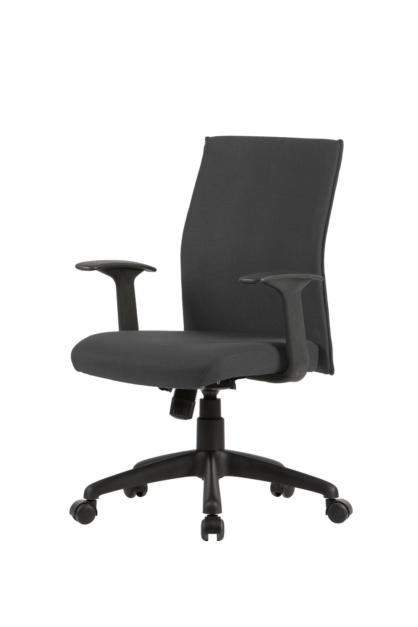 Chefsessel ROCKET Chefsessel / Kunststoff schwarz / Bezug Webstoff dunkelgrauschwarz, grün oder Cordstoff grau / Wippmechanik / Sicherheitsklemmschutz / Sicherheitsrollen / B 56, H 92,5-100,5,T 61,5 cm