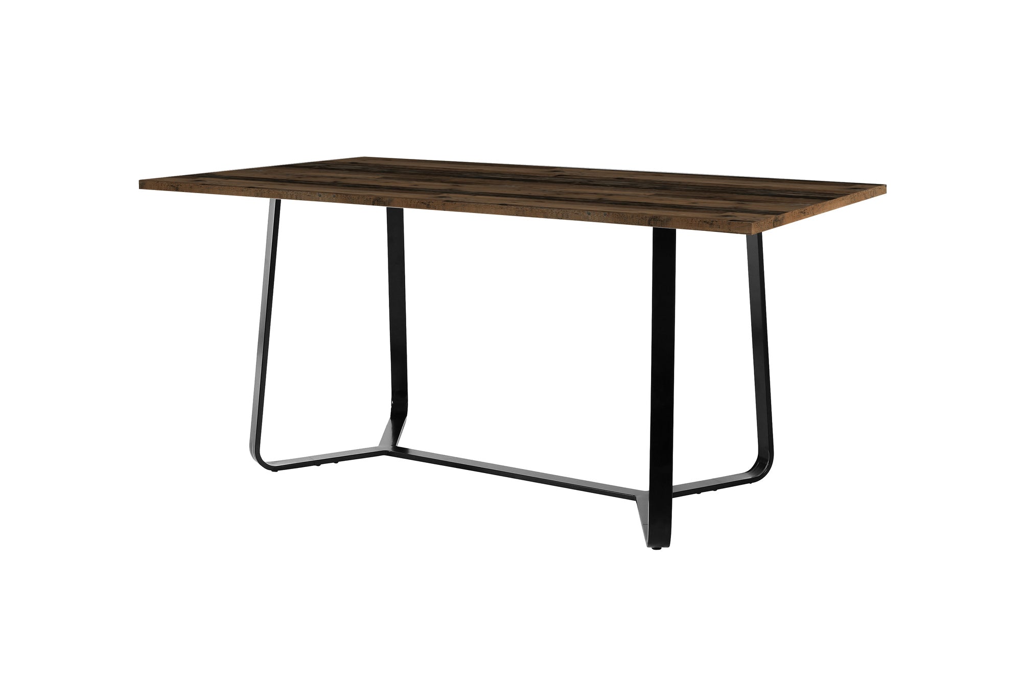 Esstisch Talea / Moderner Küchentisch in Beton-Optik / Gestell Metall schwarz pulverbeschichtet / Großer Esstisch / B 140, H 76, T 90 cm