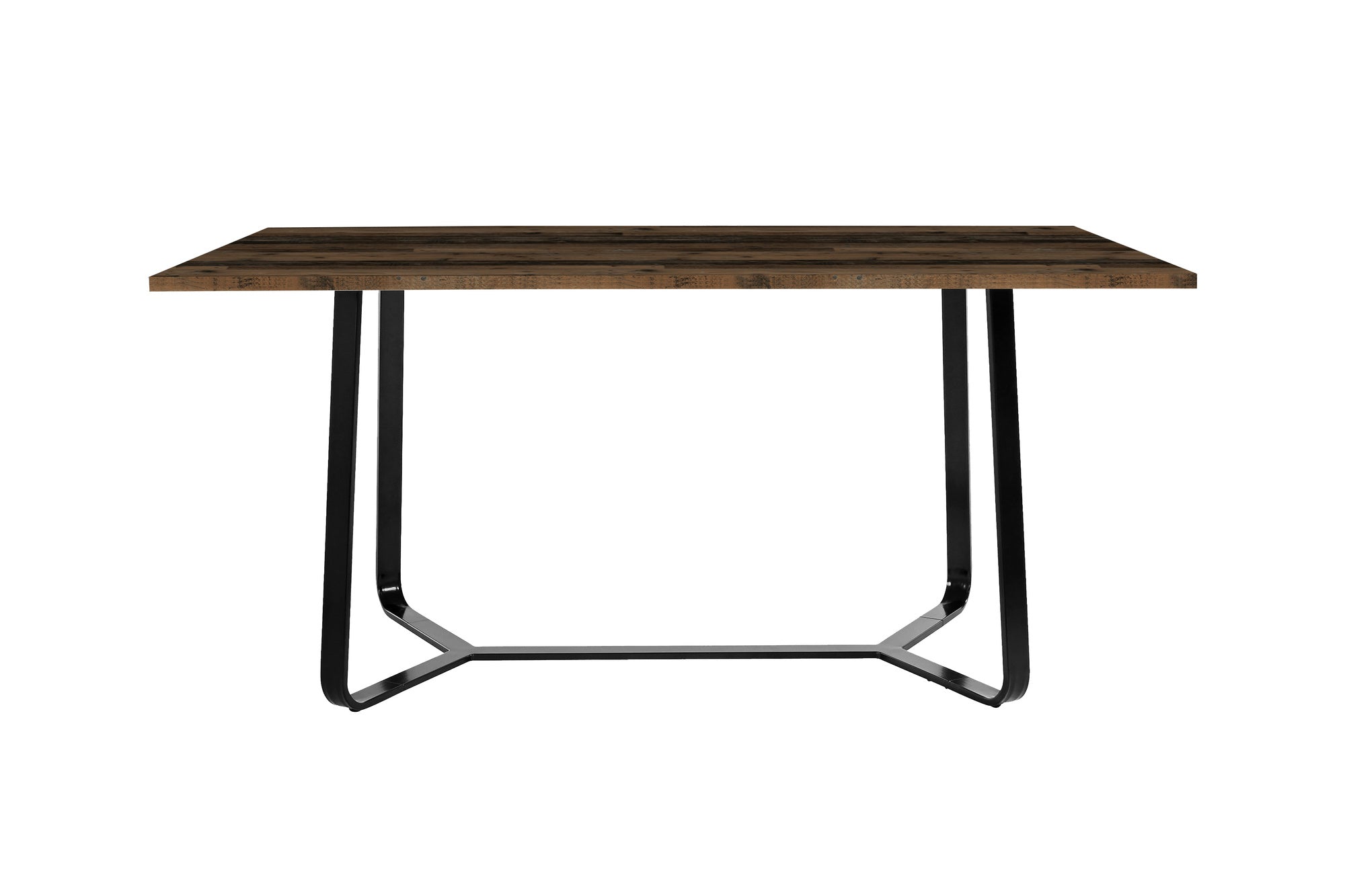 Esstisch Talea / Moderner Küchentisch in Beton-Optik / Gestell Metall schwarz pulverbeschichtet / Großer Esstisch / B 140, H 76, T 90 cm