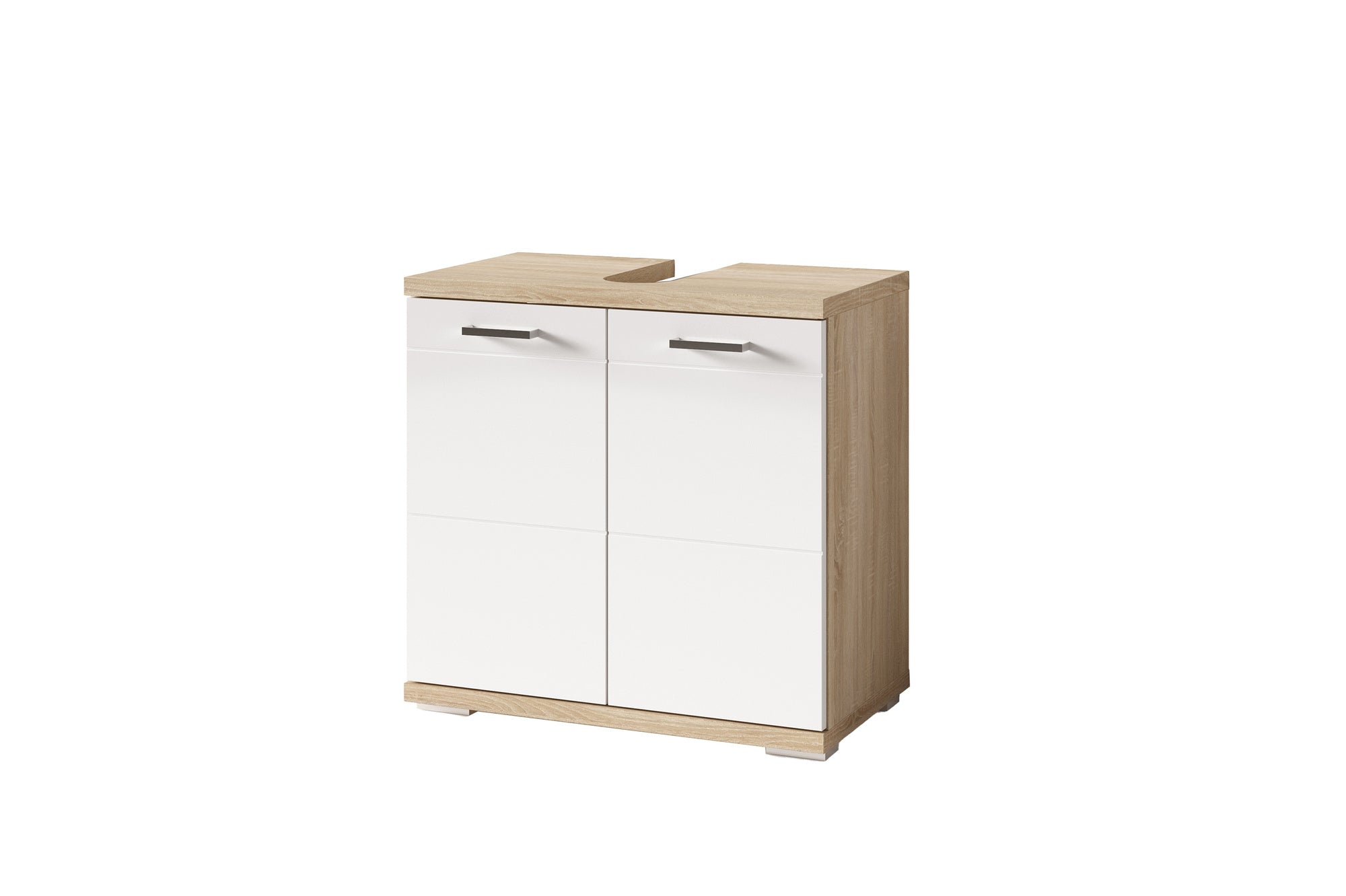 Waschbeckenunterschrank NEBRASKA / in anthrazit, Sonoma Eiche (Eiche-Optik) oder weiß / B 60, H 59, T 31,5 cm / 2-türig