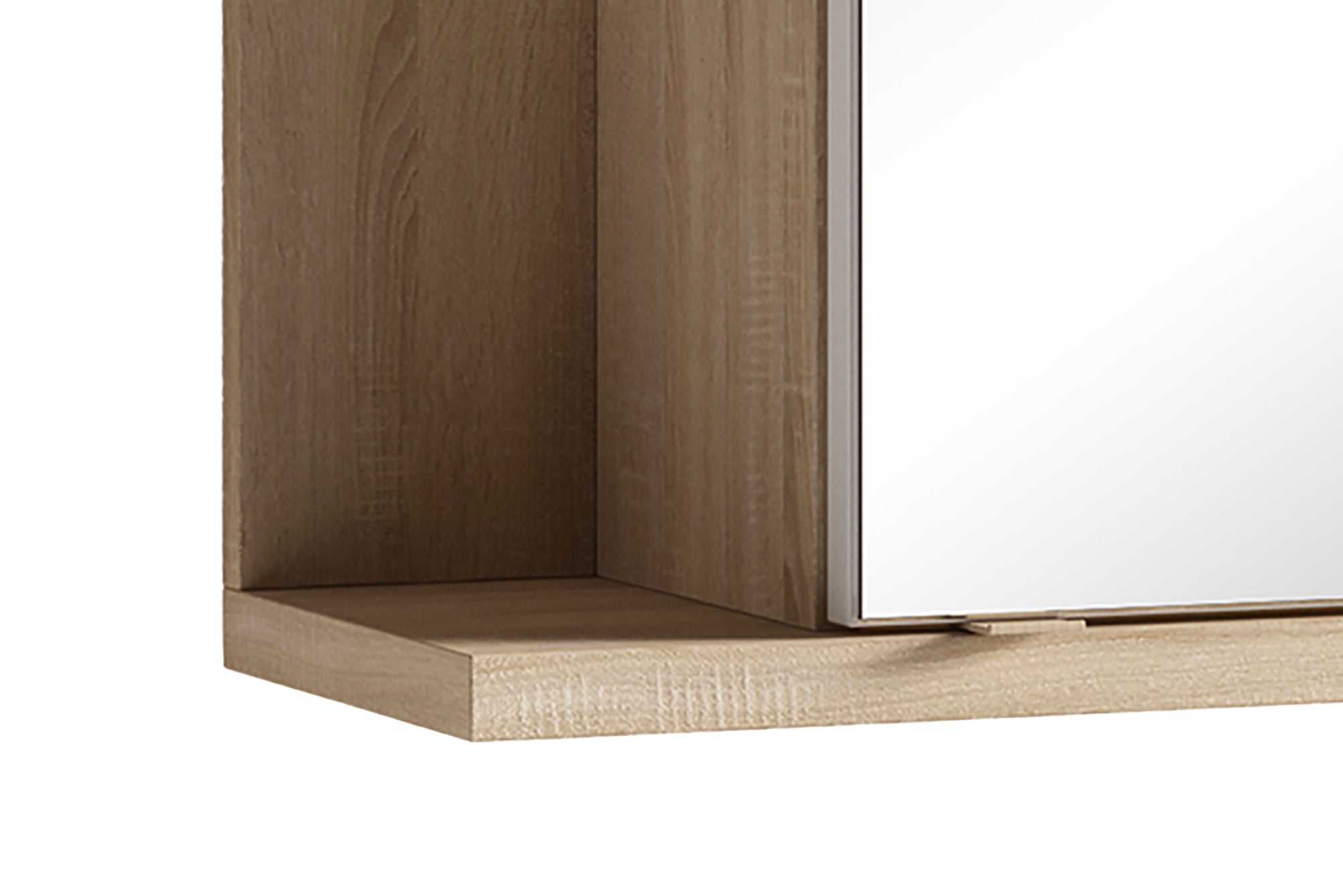 Badezimmer Spiegelschrank NEBRASKA mit Spiegeltür / Moderner, 1-türiger Spiegel Hängeschrank in anthrazit, Sonoma Eiche (Eiche-Optik) oder weiß / B 60, H 70, T 25m / mit viel Stauraum