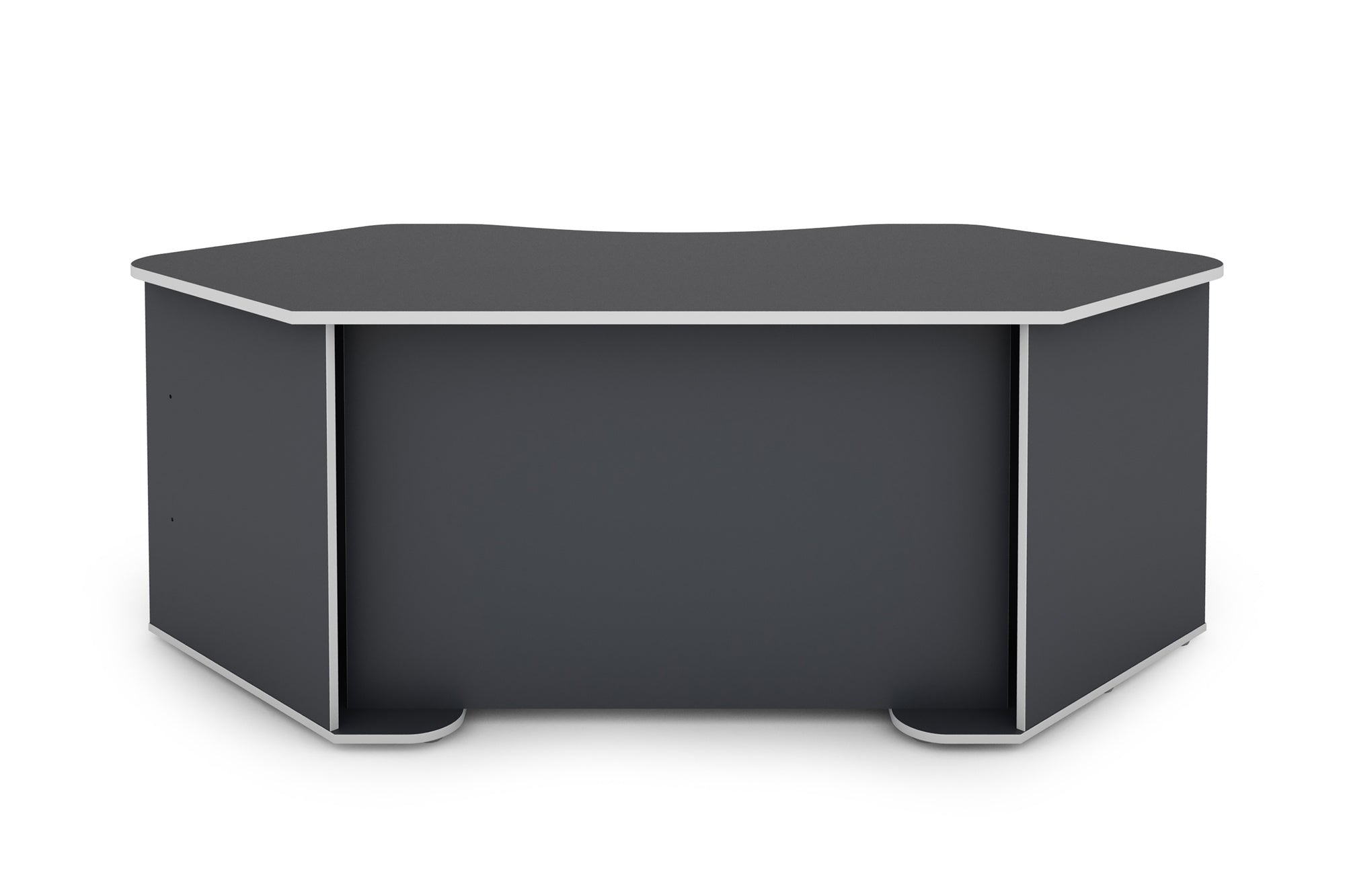 Schreibtisch THANATOS / Gaming-Tisch in anthrazit mit Kanten in rot, weiß oder anthrazit / Eck-Schreibtisch mit viel Stauraum und XXL Tischplatte / Computer-Tisch / PC / Arbeits-Tisch / 198x76x85cm (BxHxT)