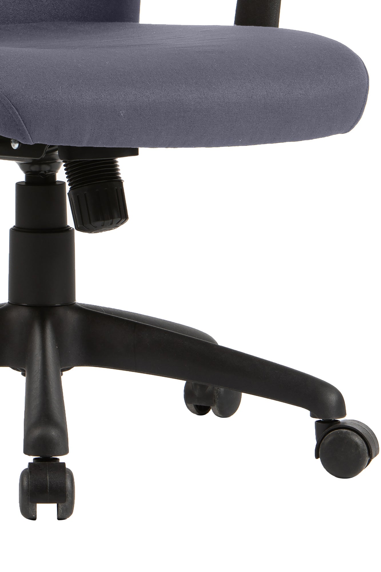 Chefsessel ROCKET Chefsessel / Kunststoff schwarz / Bezug Webstoff dunkelgrauschwarz, grün oder Cordstoff grau / Wippmechanik / Sicherheitsklemmschutz / Sicherheitsrollen / B 56, H 92,5-100,5,T 61,5 cm