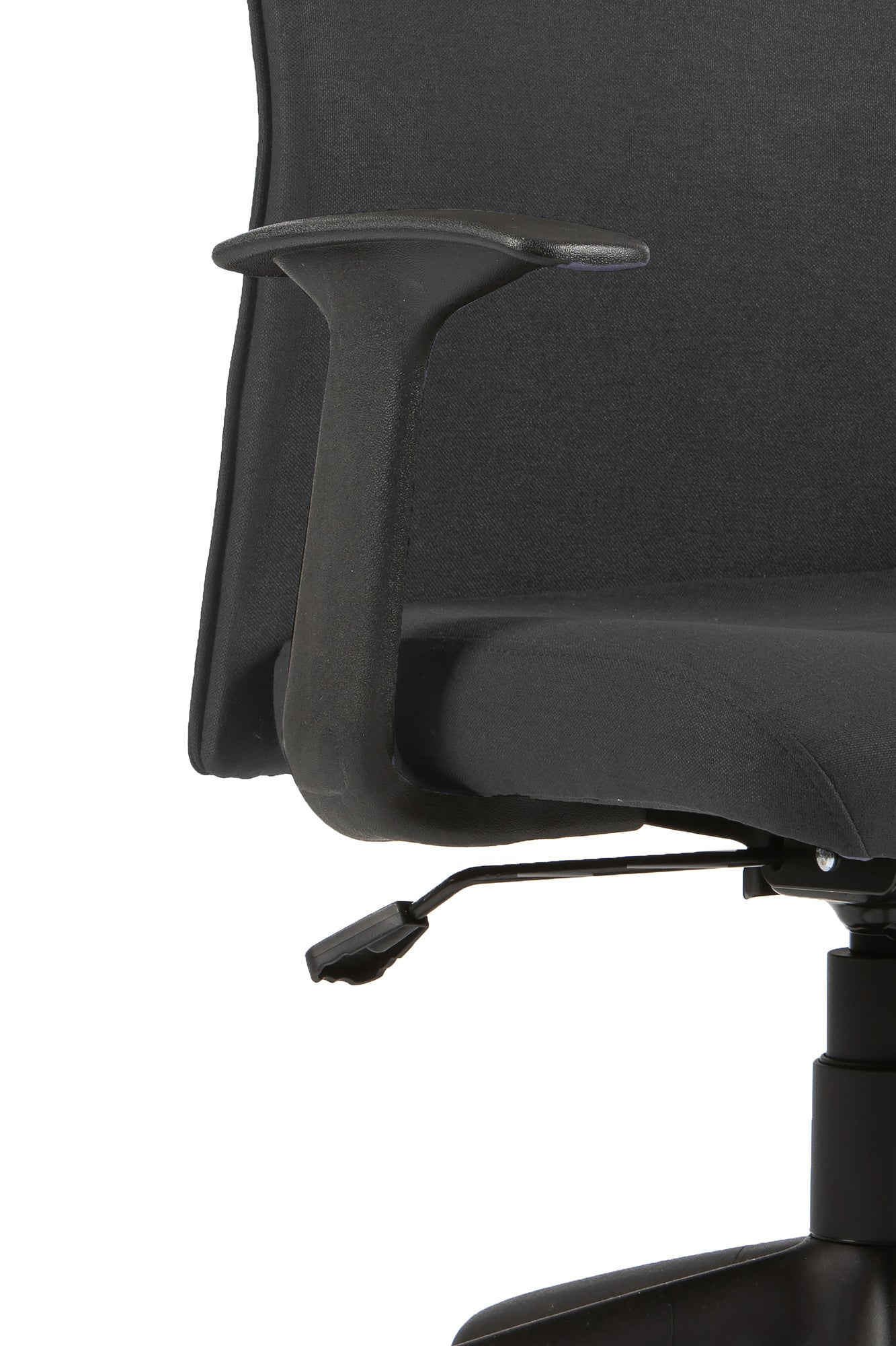 Chefsessel ROCKET Chefsessel / Kunststoff schwarz / Bezug Webstoff dunkelgrauschwarz, grün oder Cordstoff grau / Wippmechanik / Sicherheitsklemmschutz / Sicherheitsrollen / B 56, H 92,5-100,5,T 61,5 cm