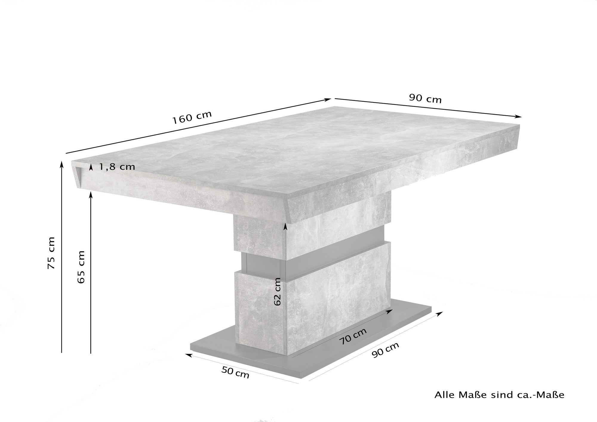 Esszimmertisch MATTHEW / Küchen-Tisch 160 cm mit Auszugsfunktion auf 215 cm / Auszugstisch Artisan Eiche, Light Atelier oder Old Wood / Esstisch ausziehbar mit Einlegeplatte / 160-215 x 90, H 75 cm