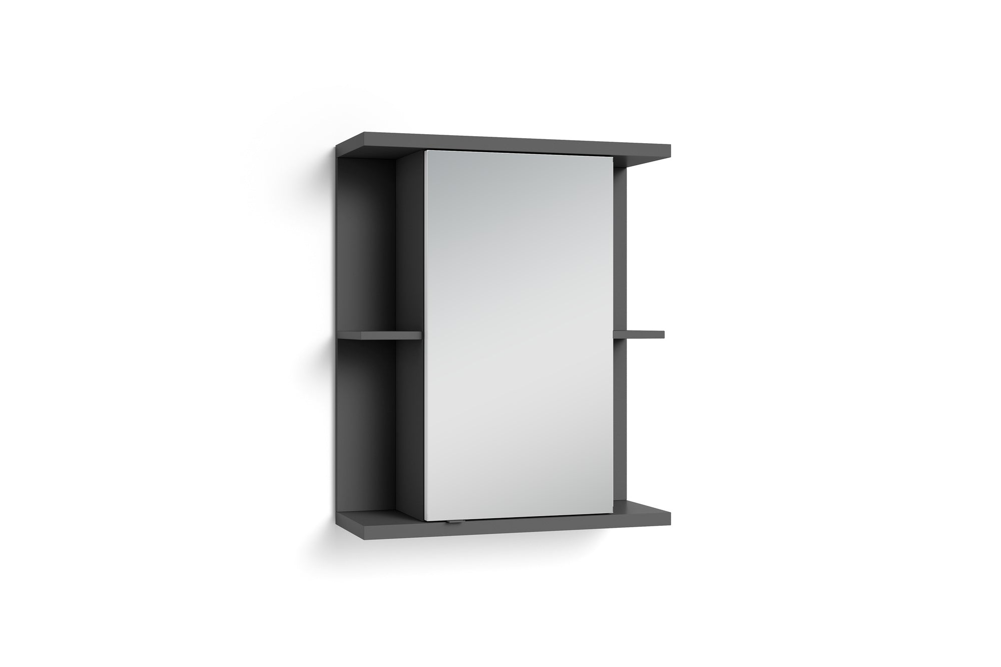 Badezimmer Spiegelschrank NEBRASKA mit Spiegeltür / Moderner, 1-türiger Spiegel Hängeschrank in anthrazit, Sonoma Eiche (Eiche-Optik) oder weiß / B 60, H 70, T 25m / mit viel Stauraum