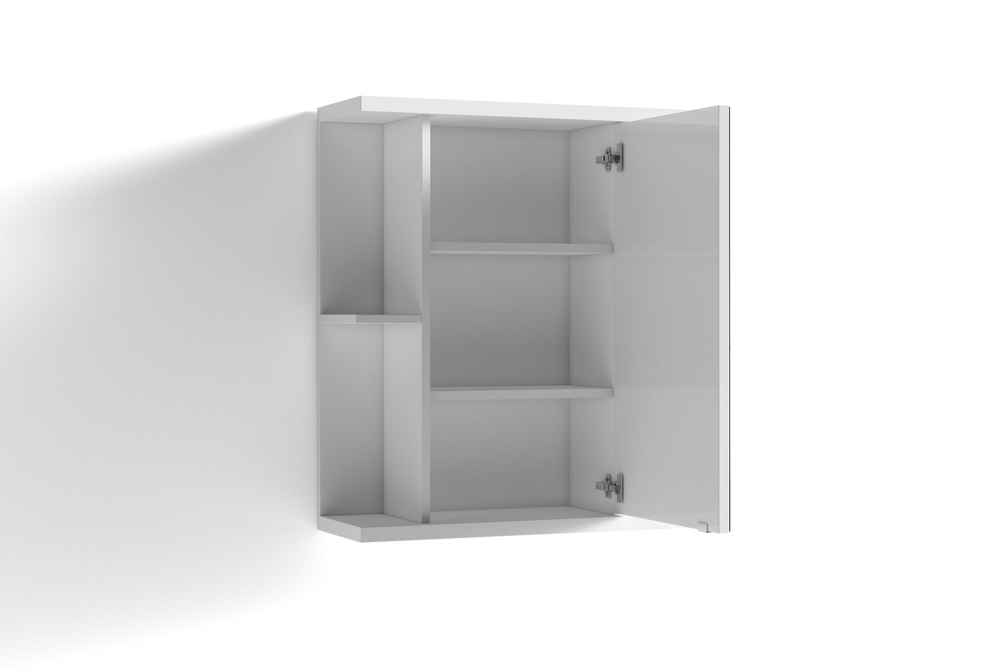 Badezimmer Spiegelschrank NEBRASKA mit Spiegeltür / Moderner, 1-türiger Spiegel Hängeschrank in anthrazit, Sonoma Eiche (Eiche-Optik) oder weiß / B 60, H 70, T 25m / mit viel Stauraum