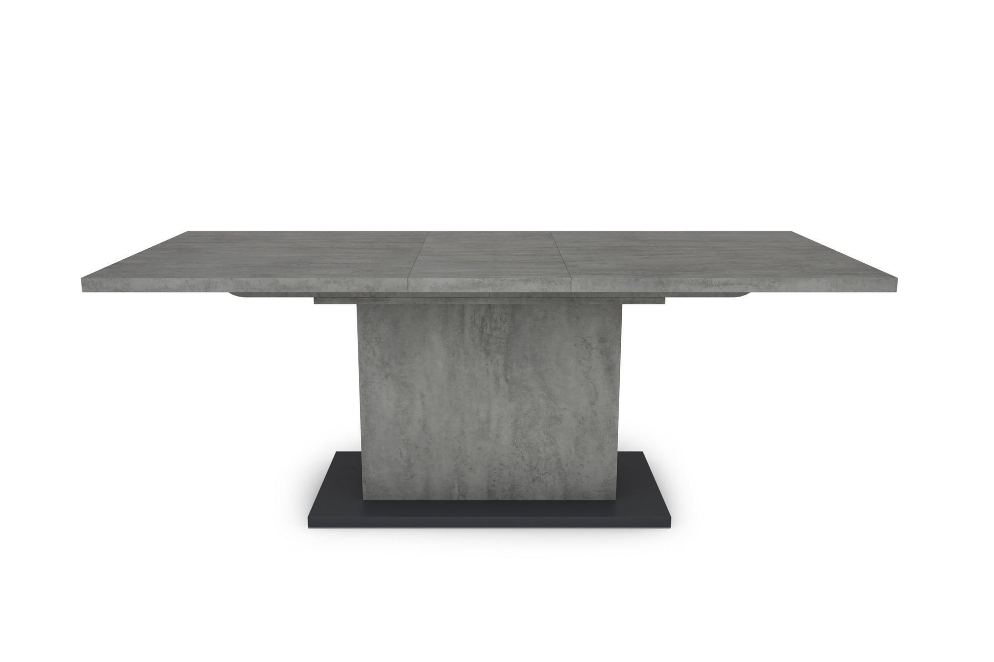 Esszimmertisch ATHEN / Light Atelier (Beton-Optik) oder Old Wood (Altholz-Optik) / großer Auszugstisch 160 cm bis 200 cm / Säulentisch mit Ausziehfunktion / Tisch mit Synchronauszug und Einlegeplatte / 160-200 x 90, H 75 cm