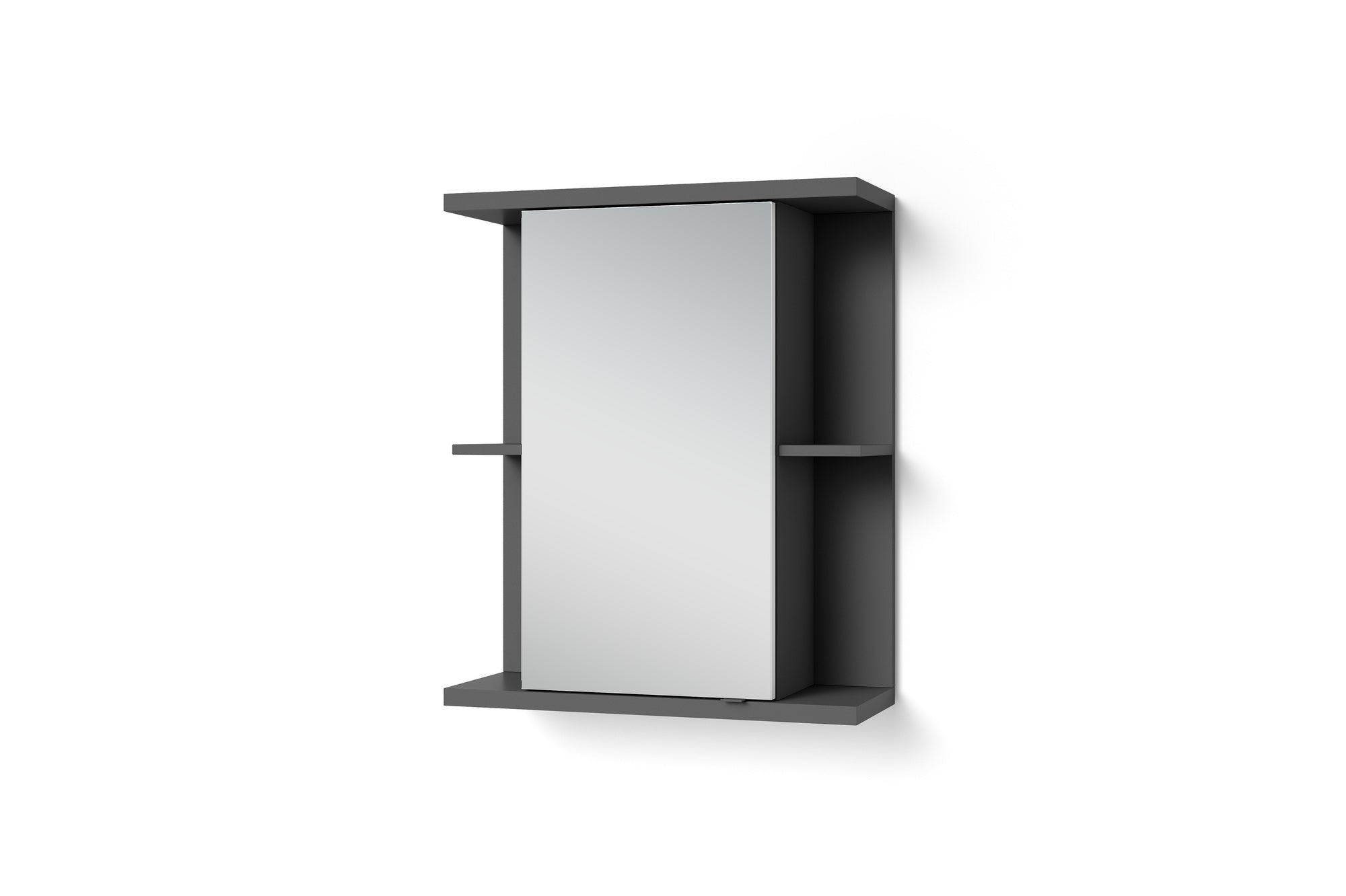 Badezimmer Spiegelschrank NEBRASKA mit Spiegeltür / Moderner, 1-türiger Spiegel Hängeschrank in anthrazit, Sonoma Eiche (Eiche-Optik) oder weiß / B 60, H 70, T 25m / mit viel Stauraum