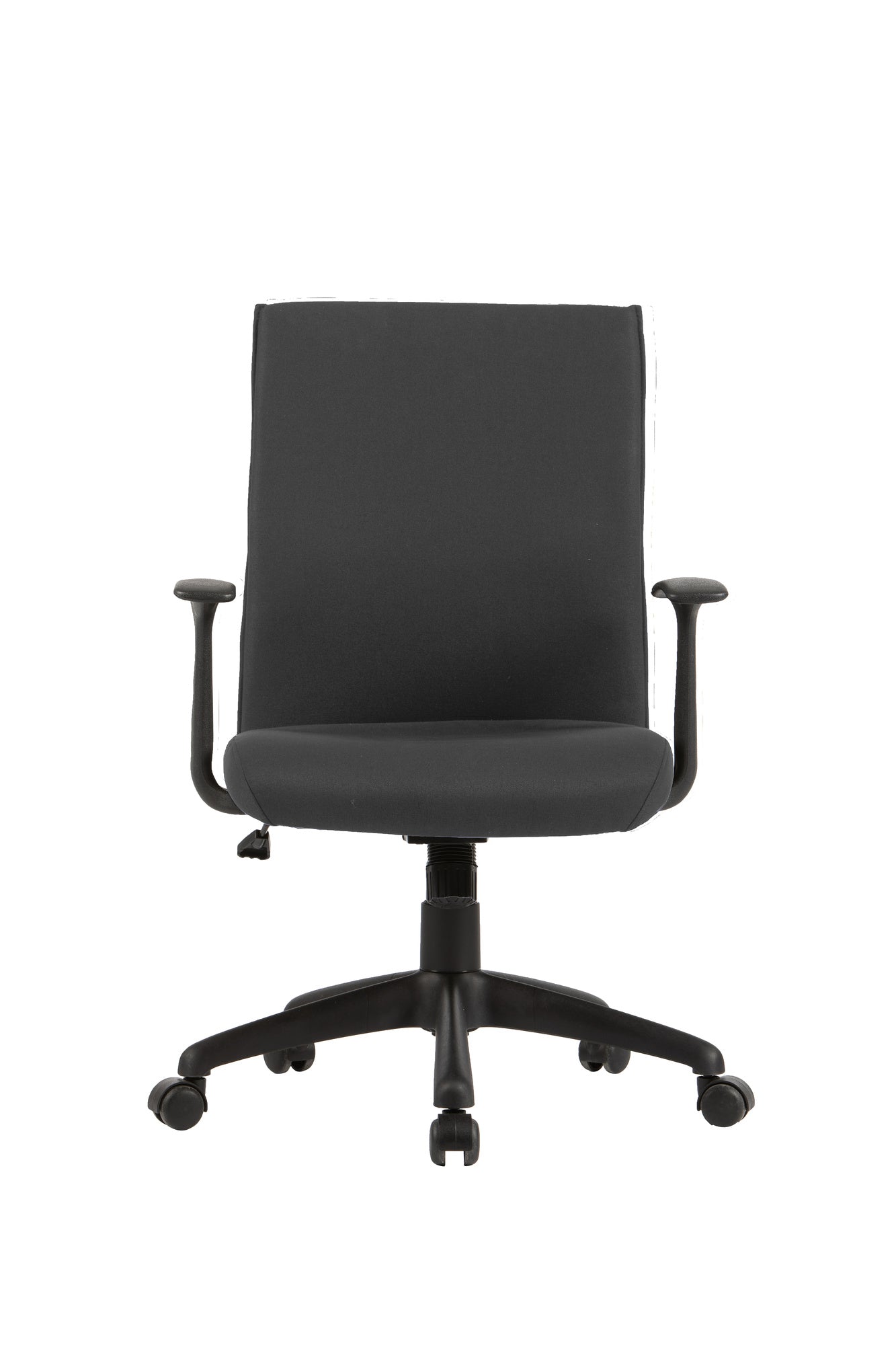 Chefsessel ROCKET Chefsessel / Kunststoff schwarz / Bezug Webstoff dunkelgrauschwarz, grün oder Cordstoff grau / Wippmechanik / Sicherheitsklemmschutz / Sicherheitsrollen / B 56, H 92,5-100,5,T 61,5 cm