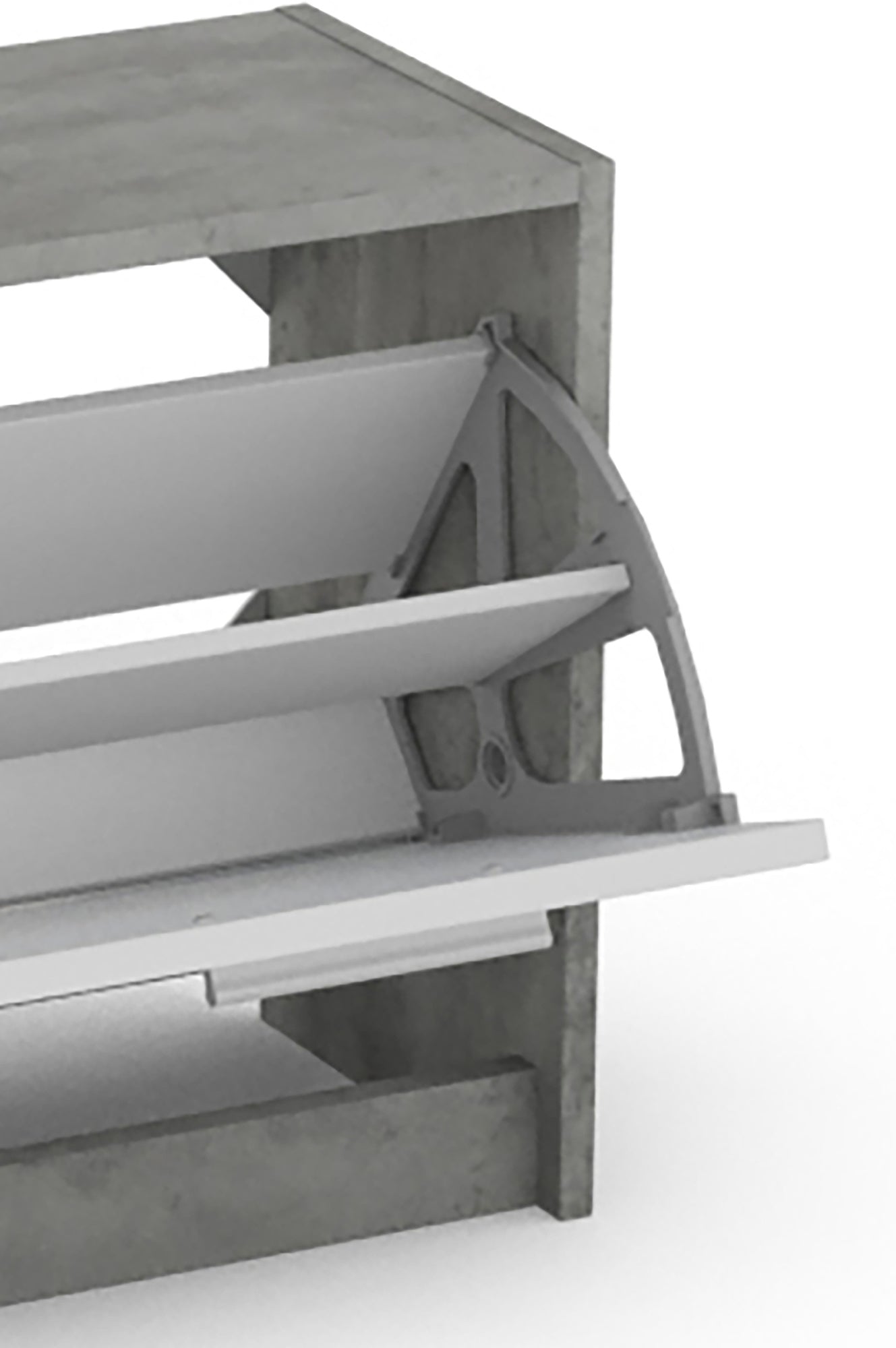 Garderoben-Set TAMINA / Kommode mit Schuhschrank + hängende Garderobe mit Spiegel / in Old Wood (Altholz-Optik), Artisan Eiche (Eiche-Optik) oder Light Atelier (Beton-Optik) / Flur-Schrank / Schränke / Regal / 100 x 190 x 25 cm (B x H x T)