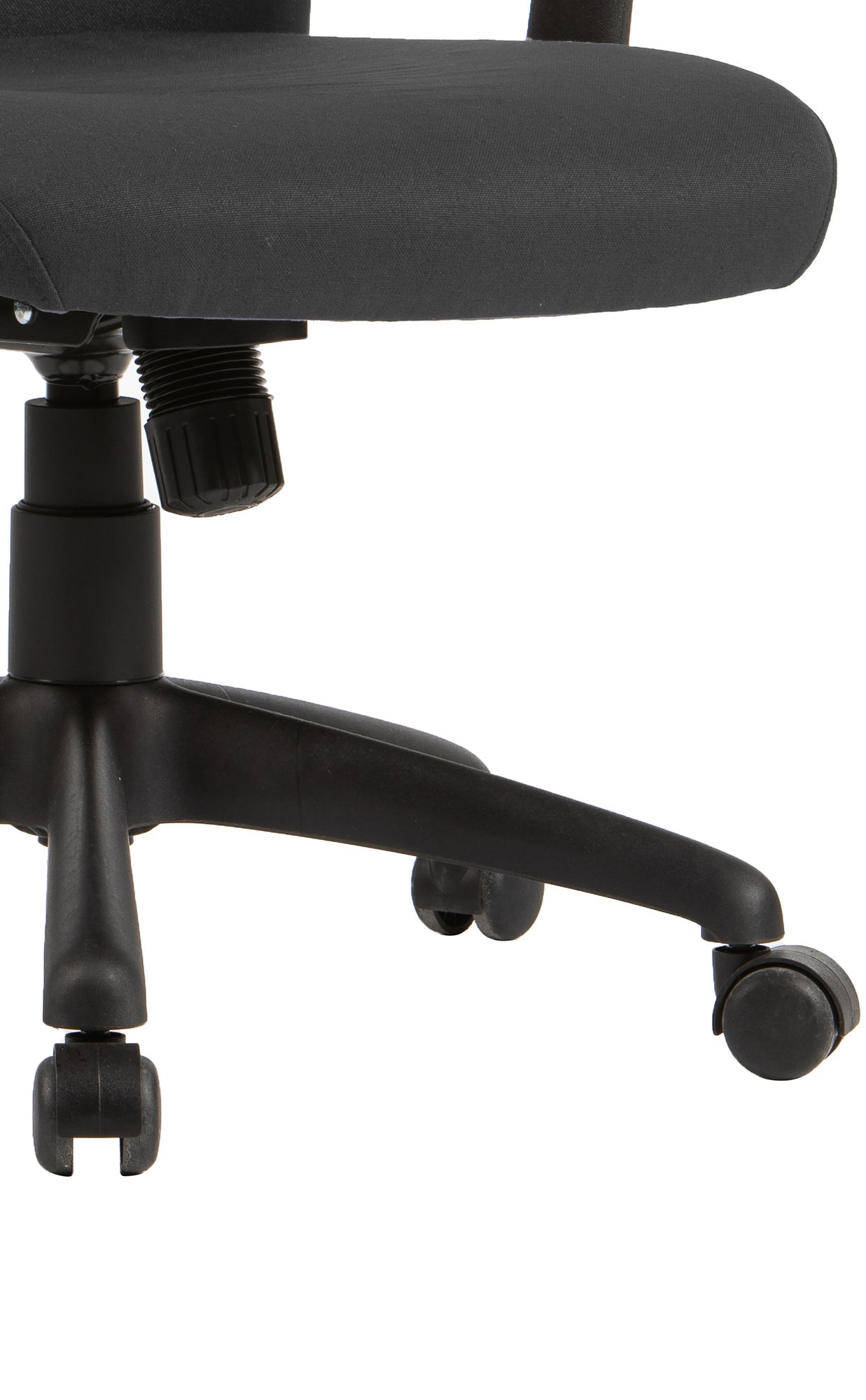 Chefsessel ROCKET Chefsessel / Kunststoff schwarz / Bezug Webstoff dunkelgrauschwarz, grün oder Cordstoff grau / Wippmechanik / Sicherheitsklemmschutz / Sicherheitsrollen / B 56, H 92,5-100,5,T 61,5 cm