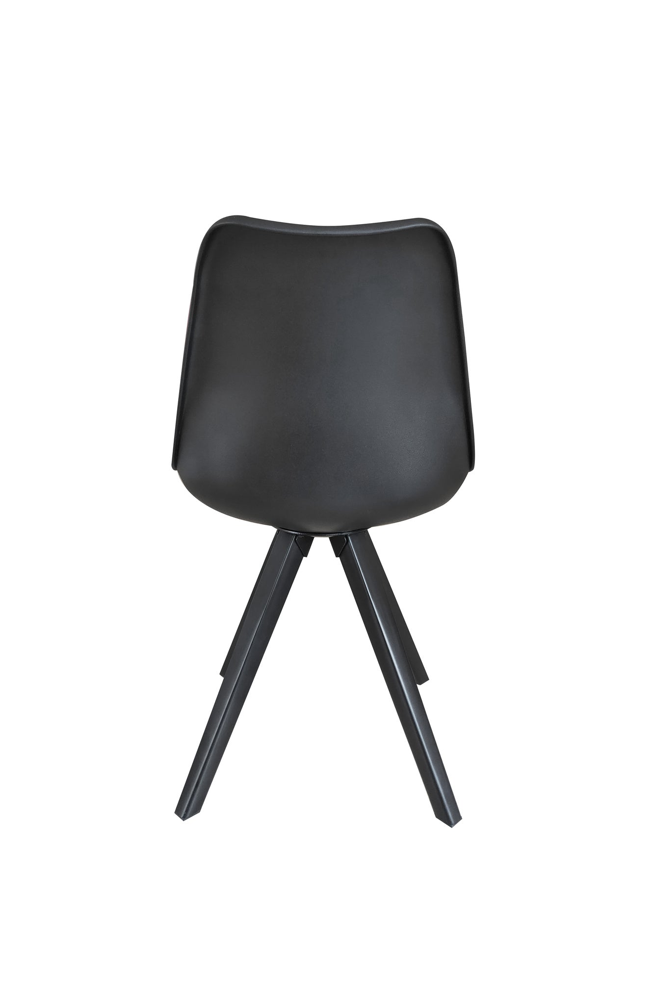 Esszimmerstuhl 2er Set Kira / Kunstoff, Kunstleder in schwarz oder weiß / Gestell Metall in Eiche-Optik foliert oder schwarz / Esszimmerstuhl / Wohnzimmerstuhl / bis 110 kg / B 48, H 86, T 55,5 cm