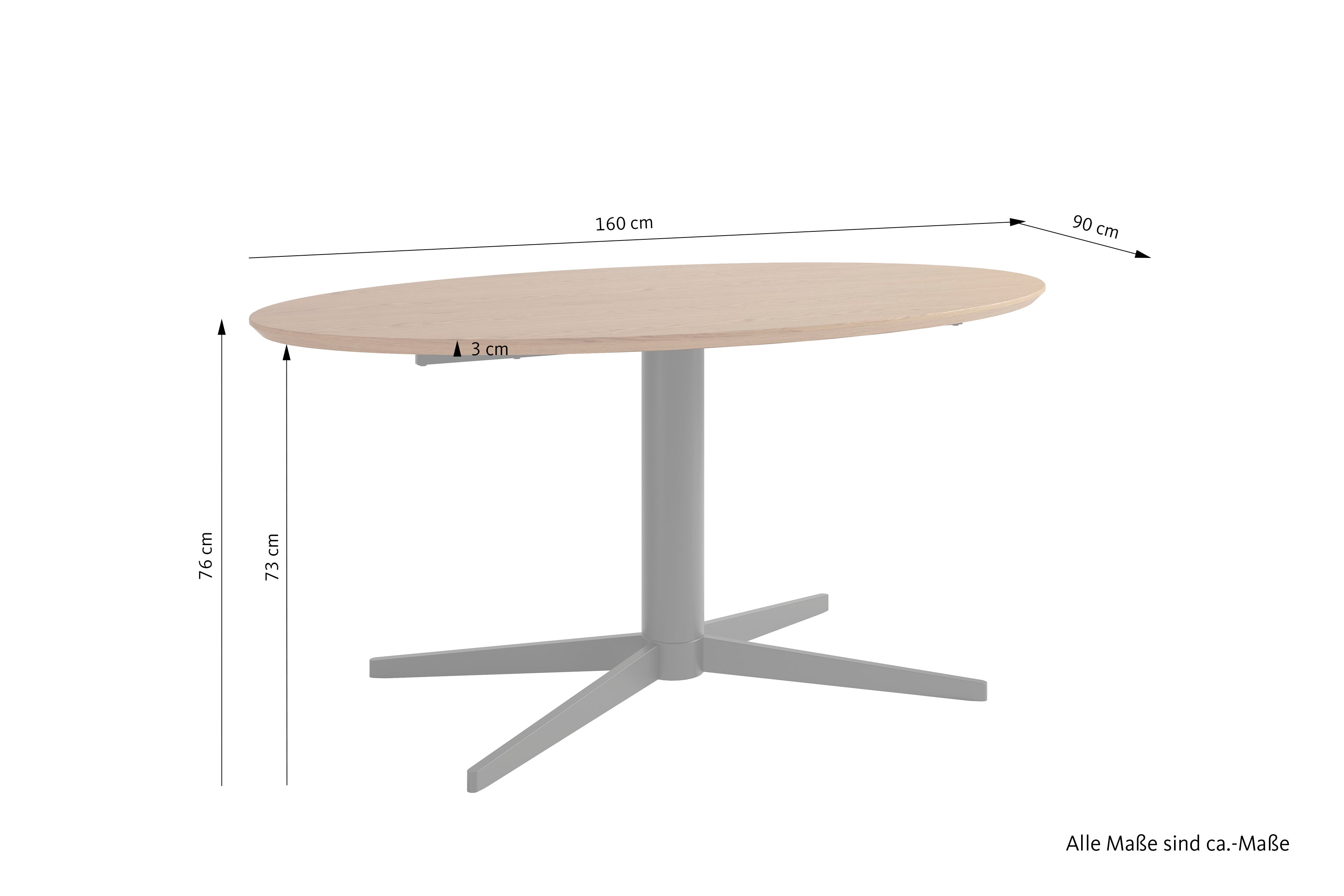 FEVIK Tisch Eichefarbig Tobacco