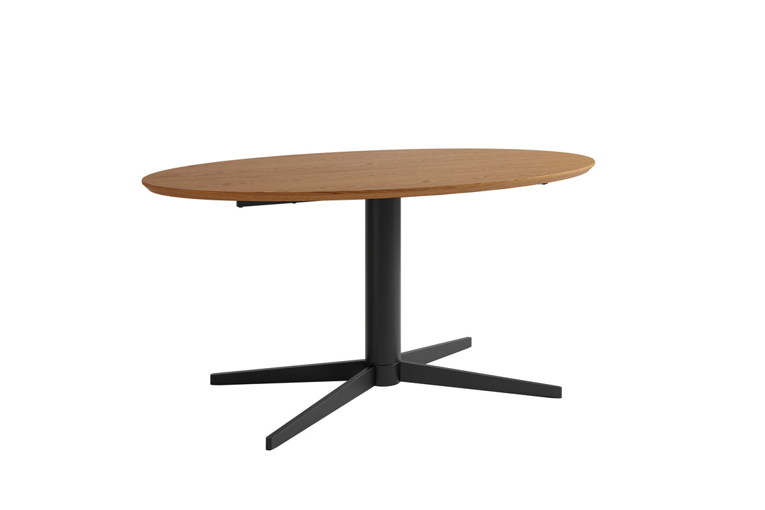 SCHÖNER WOHNEN-Kollektion Esszimmertisch FEVIK 160 oder 200, Echtholzfurnier Eichefarbig Tobacco, Untergestell aus Metall schwarz oder Echtholzfurnier Eichefarbig Bianco, Untergestell aus Metall seidengrau