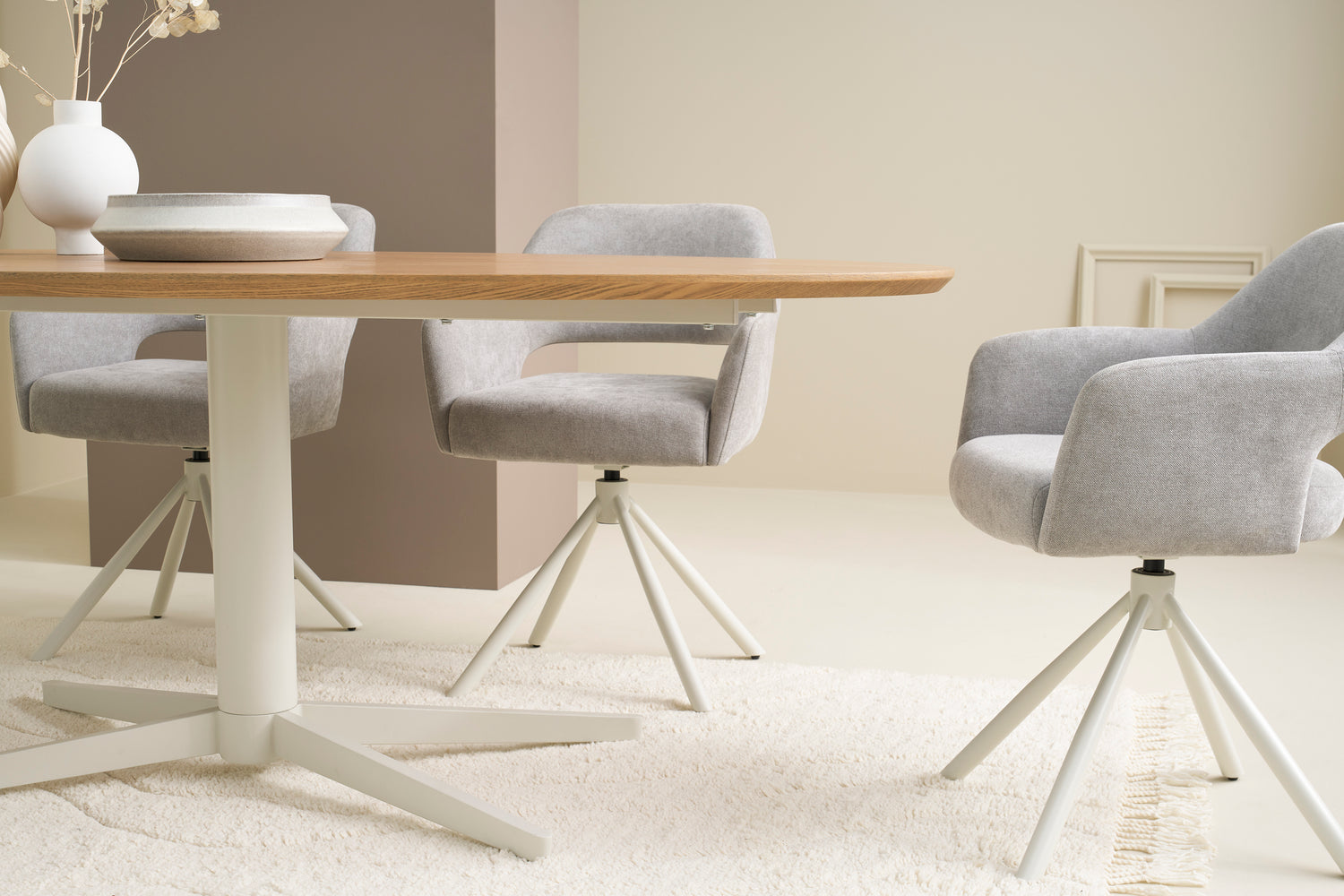 FEVIK Tisch Eichefarbig Bianco