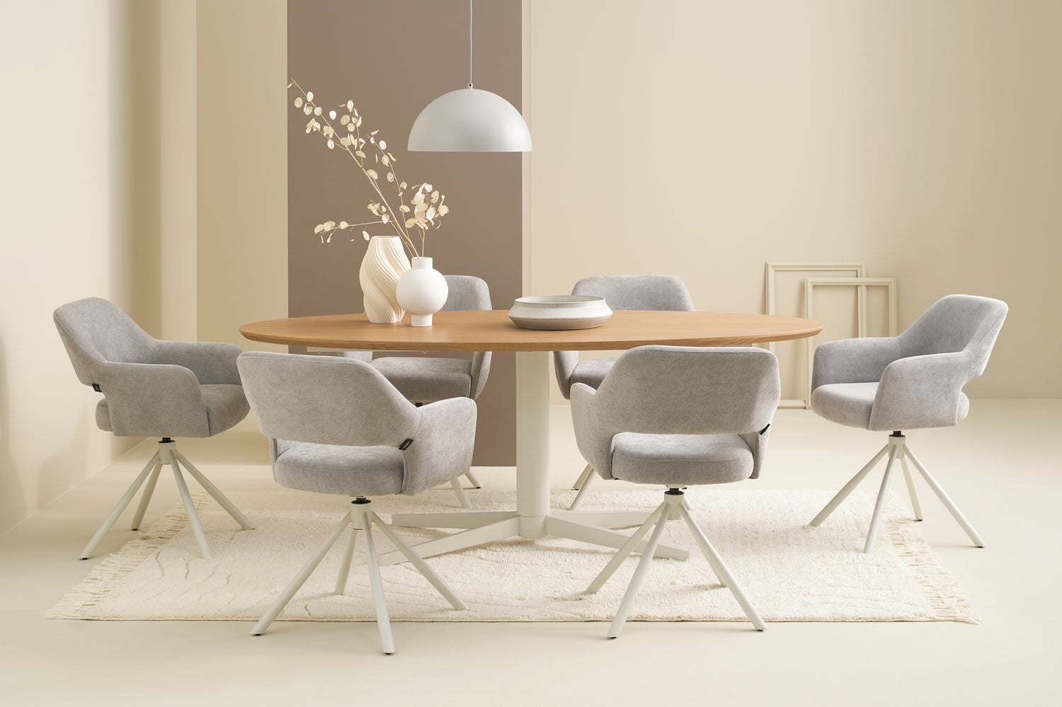 FEVIK Tisch Eichefarbig Bianco