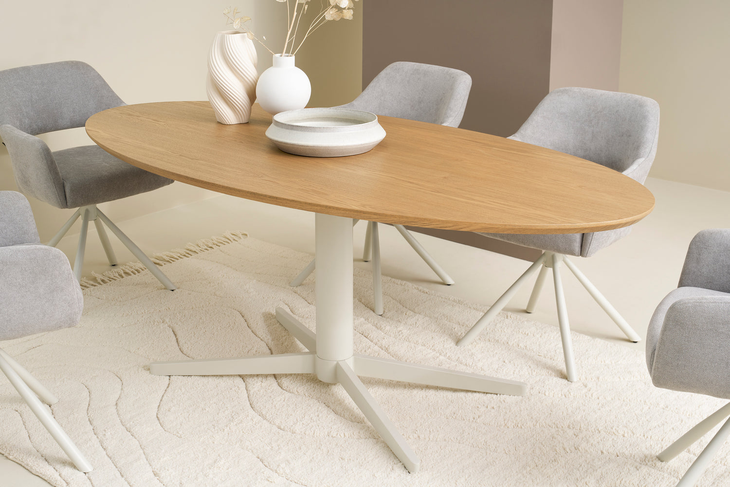 FEVIK Tisch Eichefarbig Bianco