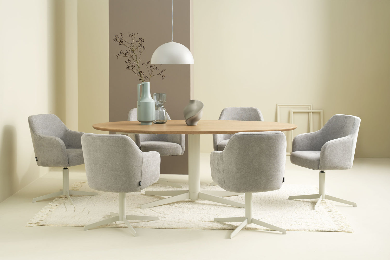 FEVIK Tisch Eichefarbig Bianco