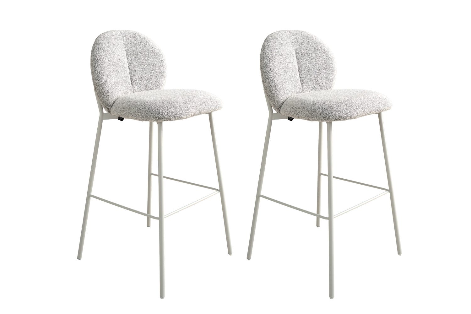 SCHÖNER WOHNEN-Kollektion Barstuhl FORDE 01, Bezug in Bouclé grau, Untergestell aus Metall schwarz oder Bezug in Bouclé greige, Untergestell aus Metall seidengrau