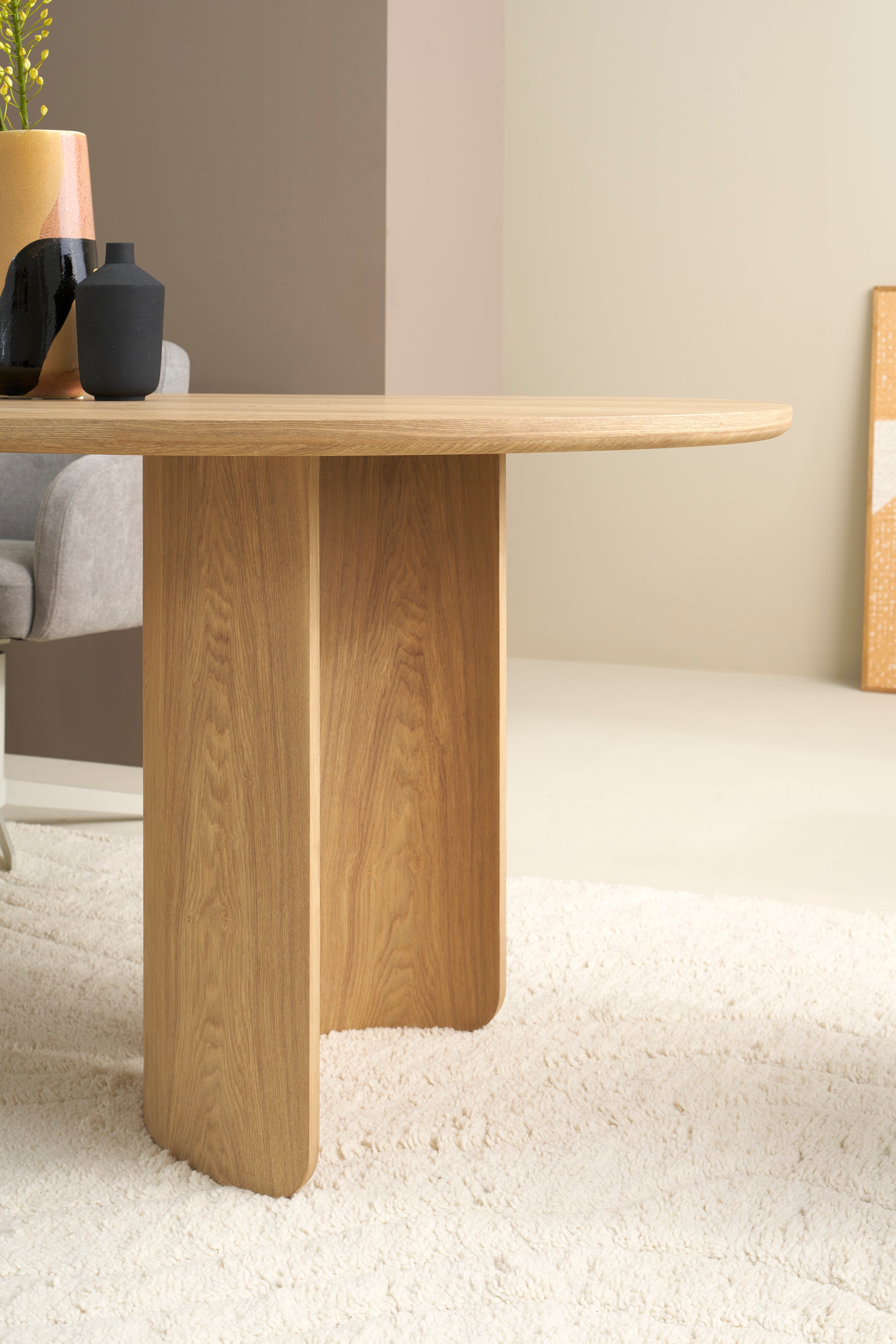 GRIMSTAD Tisch Eichefarbig Bianco