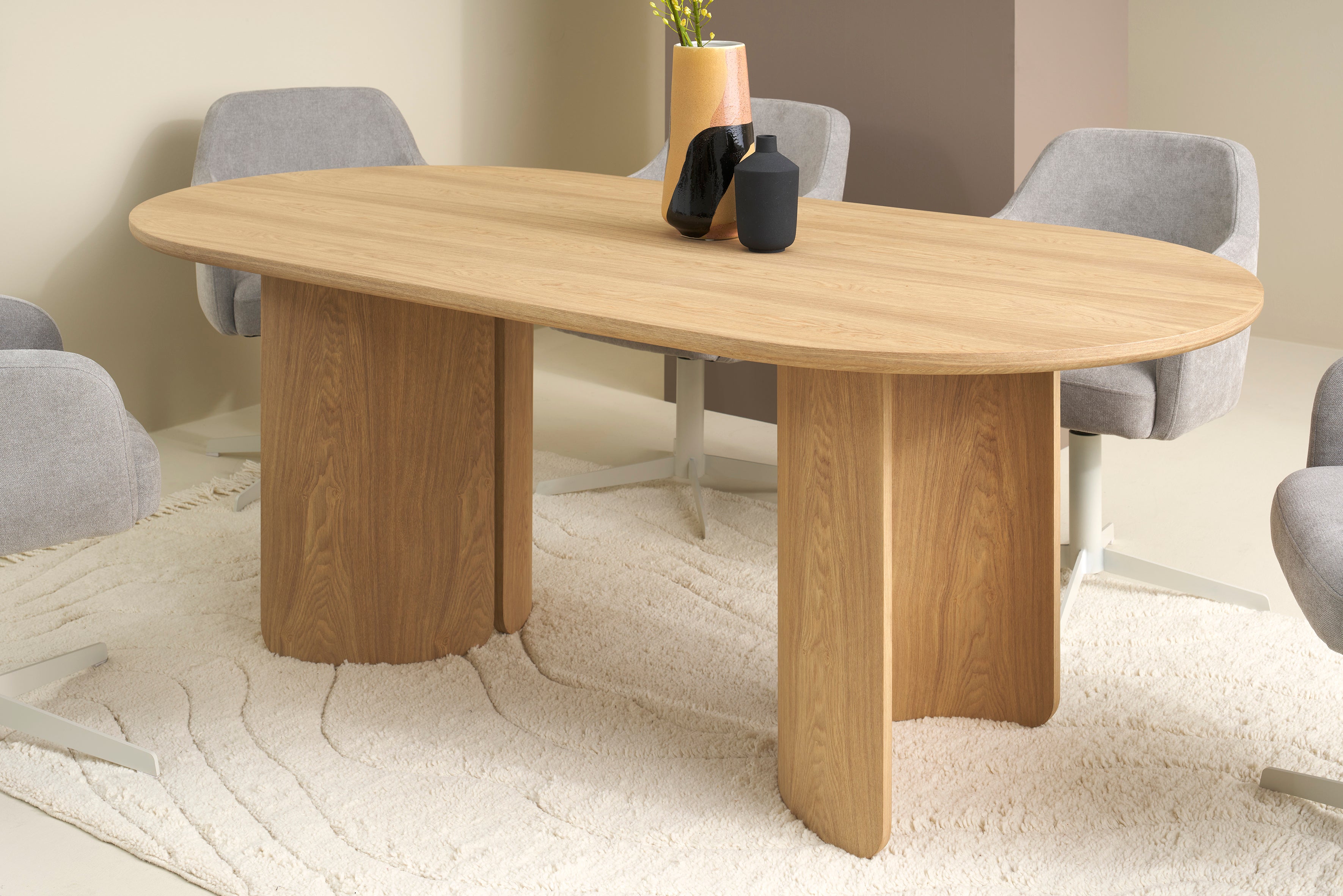 GRIMSTAD Tisch Eichefarbig Bianco