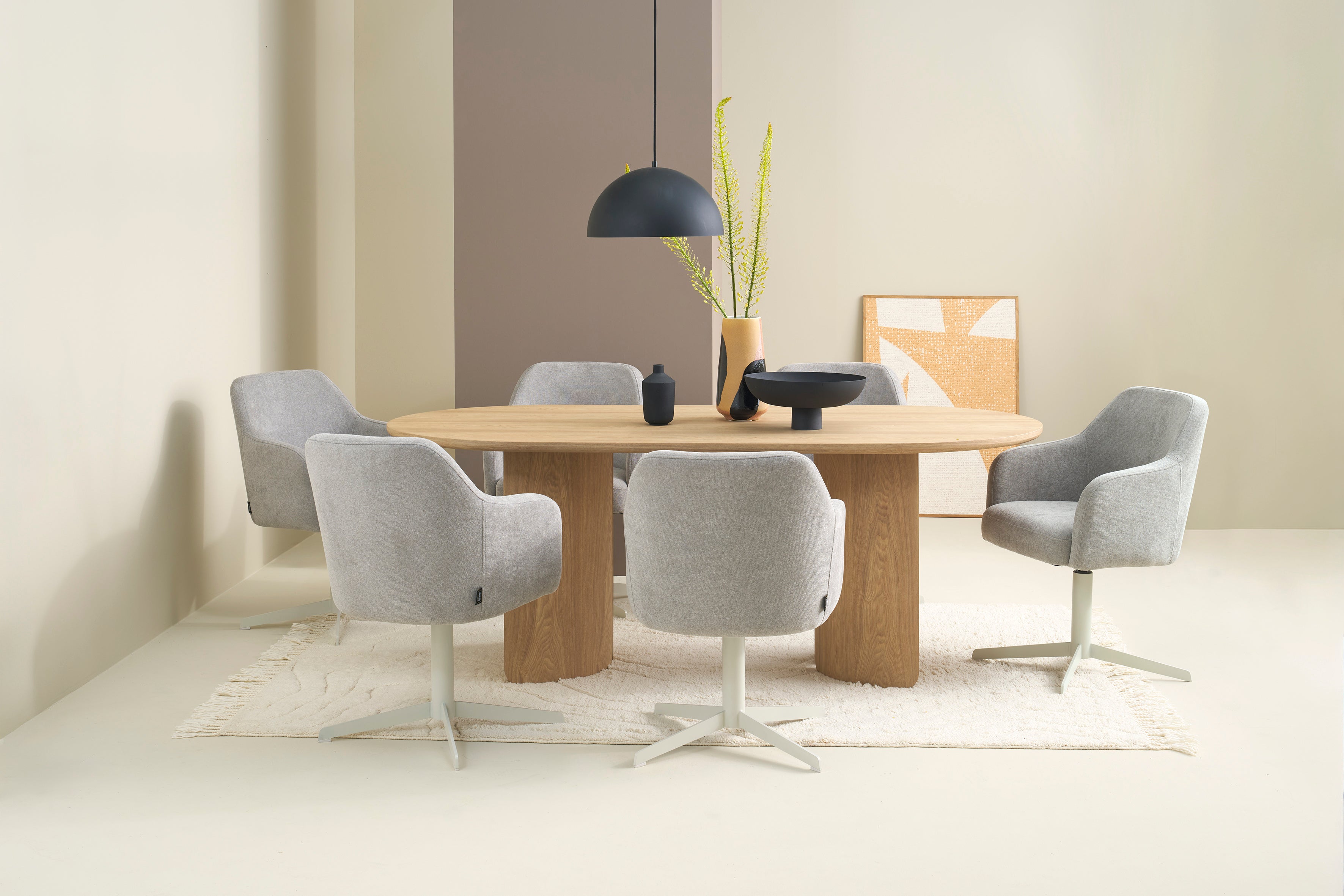 GRIMSTAD Tisch Eichefarbig Bianco