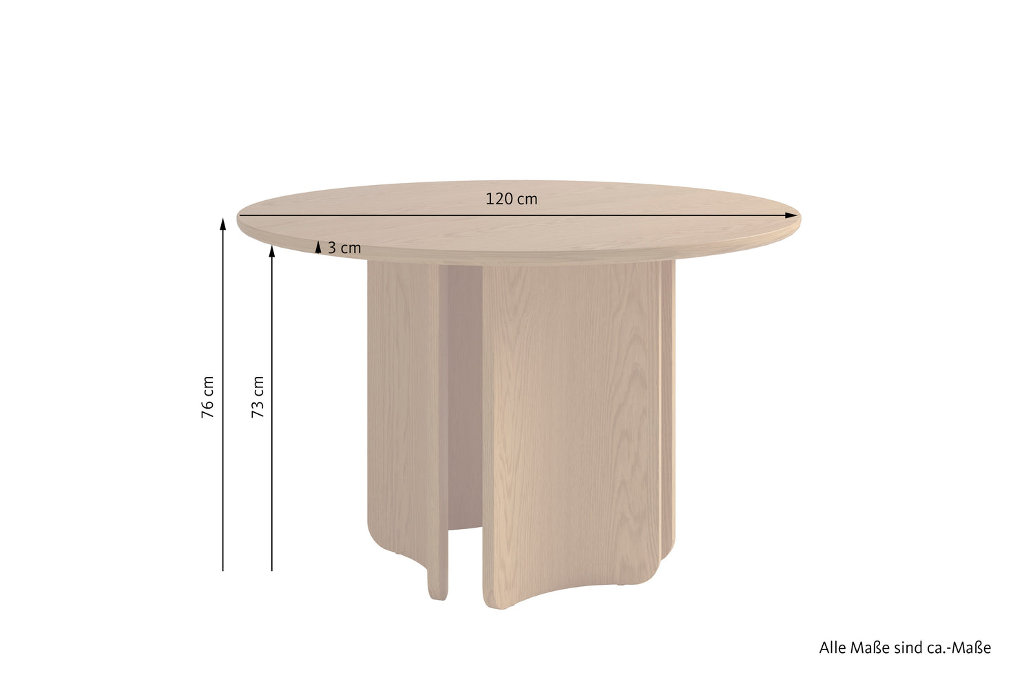 HARSTAD Tisch Eichefarbig Tobacco