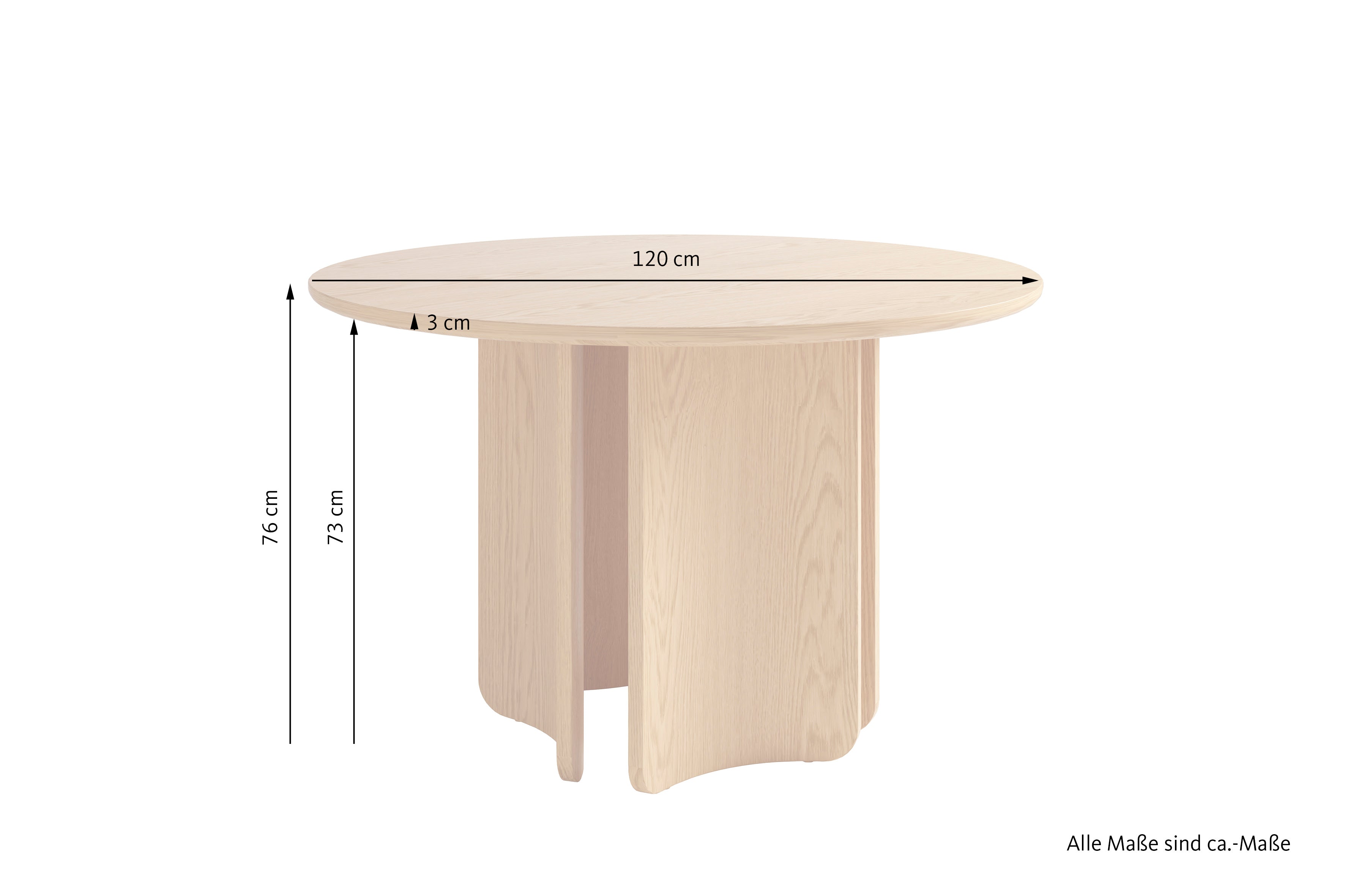 HARSTAD Tisch Eichefarbig Bianco