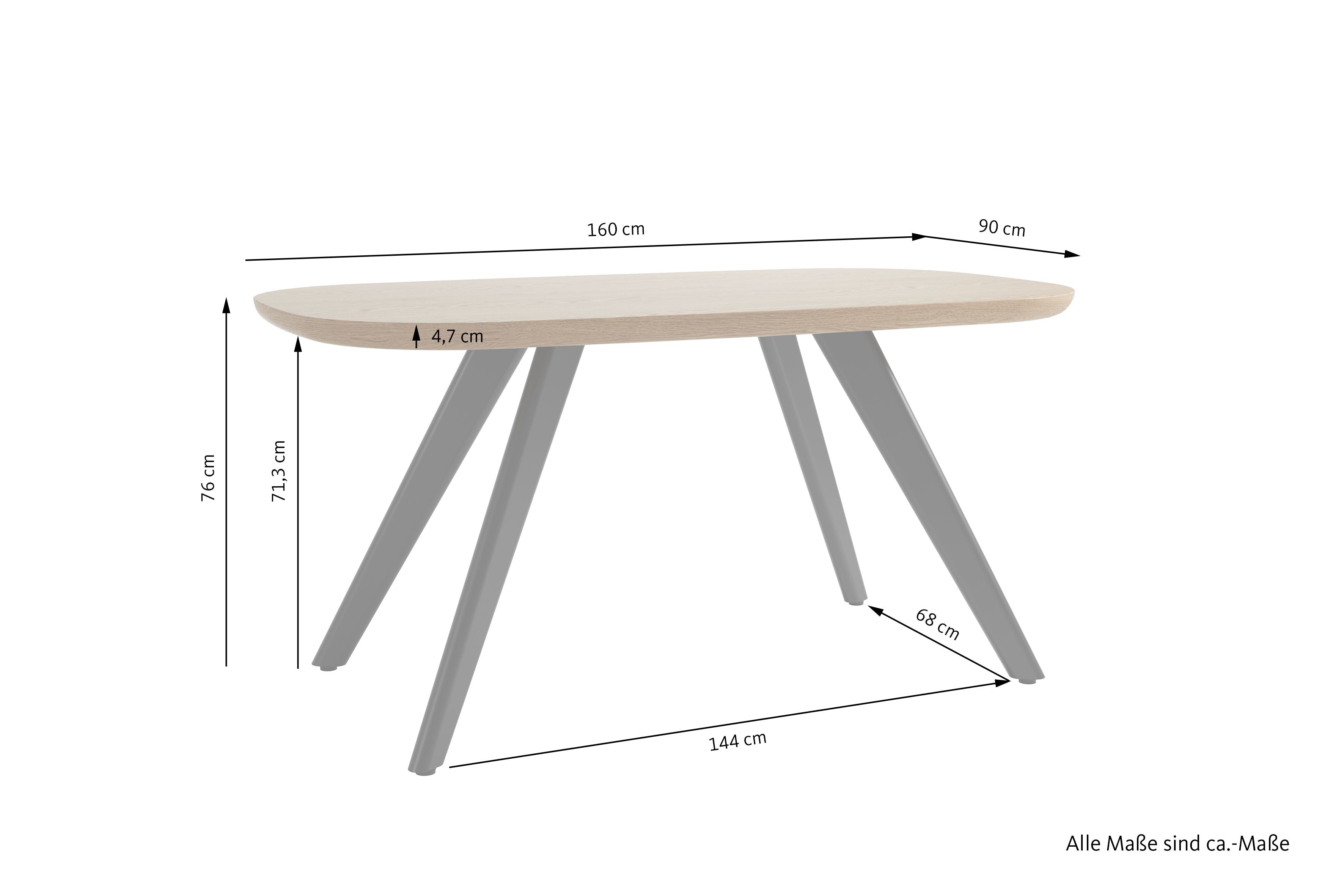 LARVIK Tisch Eichefarbig Tobacco