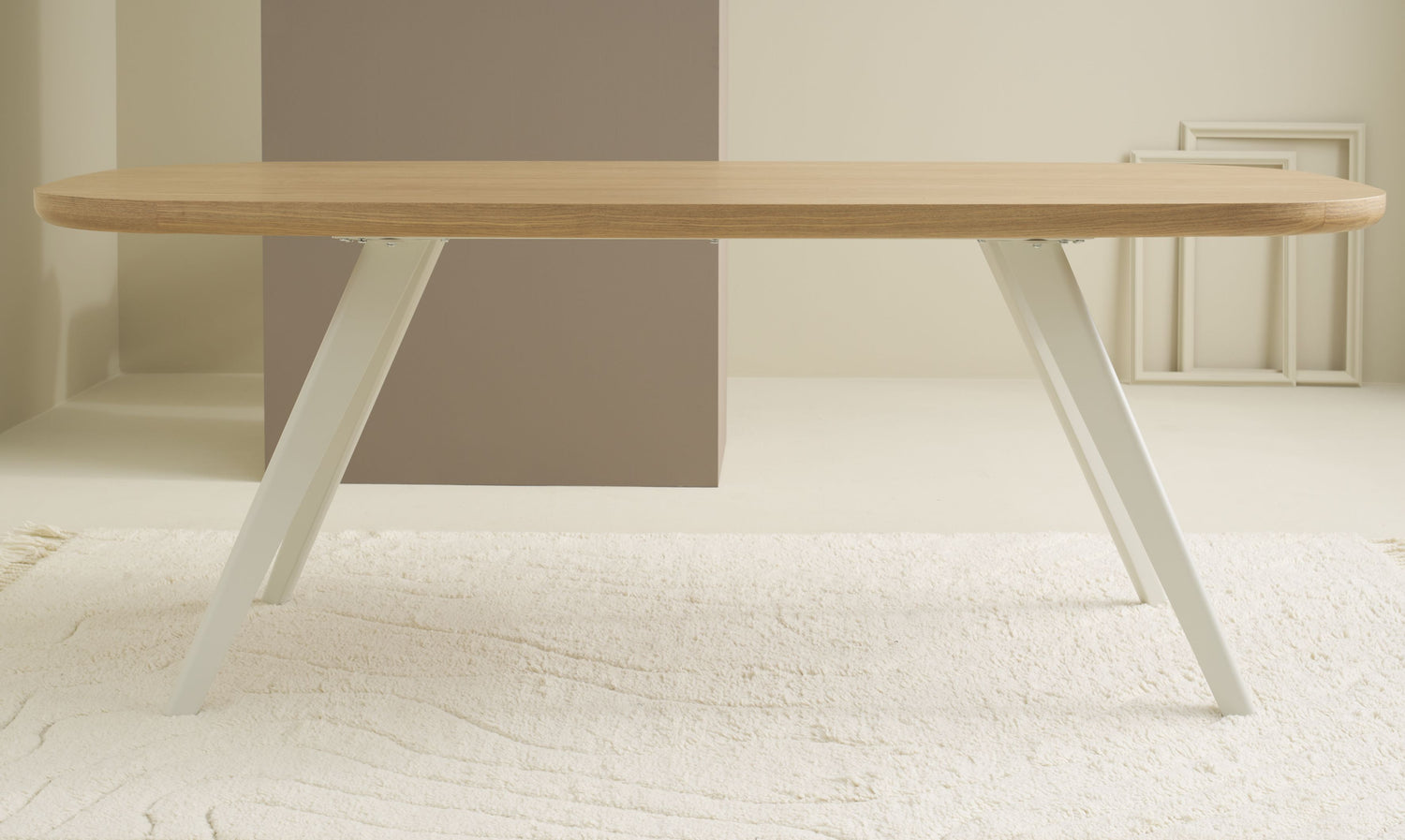 LARVIK Tisch Eichefarbig Bianco