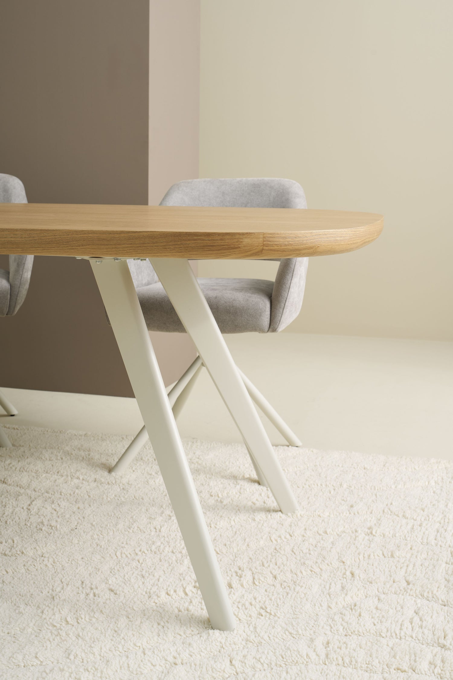 LARVIK Tisch Eichefarbig Bianco