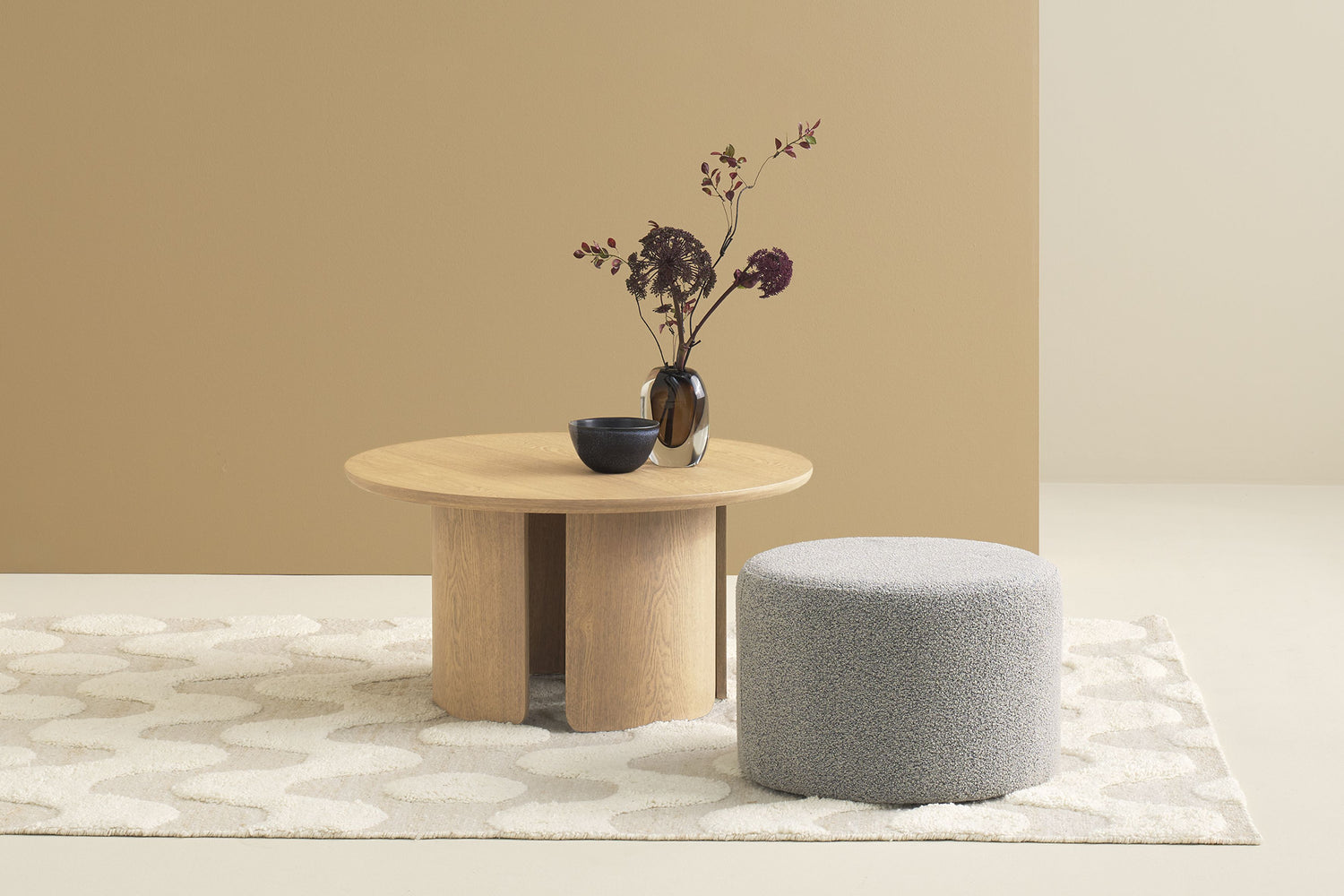 MOLDE Couchtisch Eichefarbig Bianco