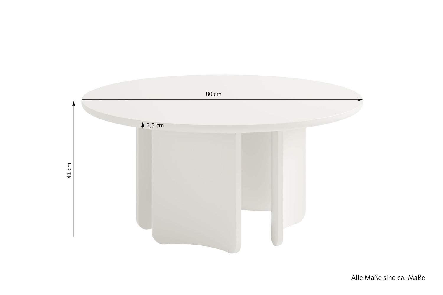 MOLDE Couchtisch seidengrau