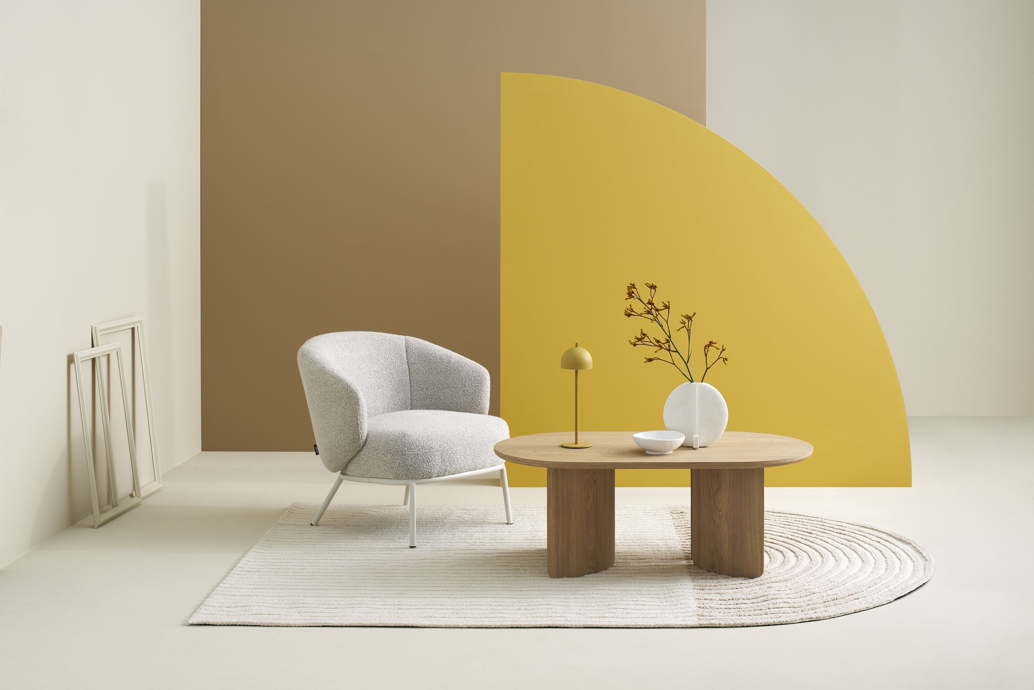 TROMS Couchtisch Eichefarbig Bianco