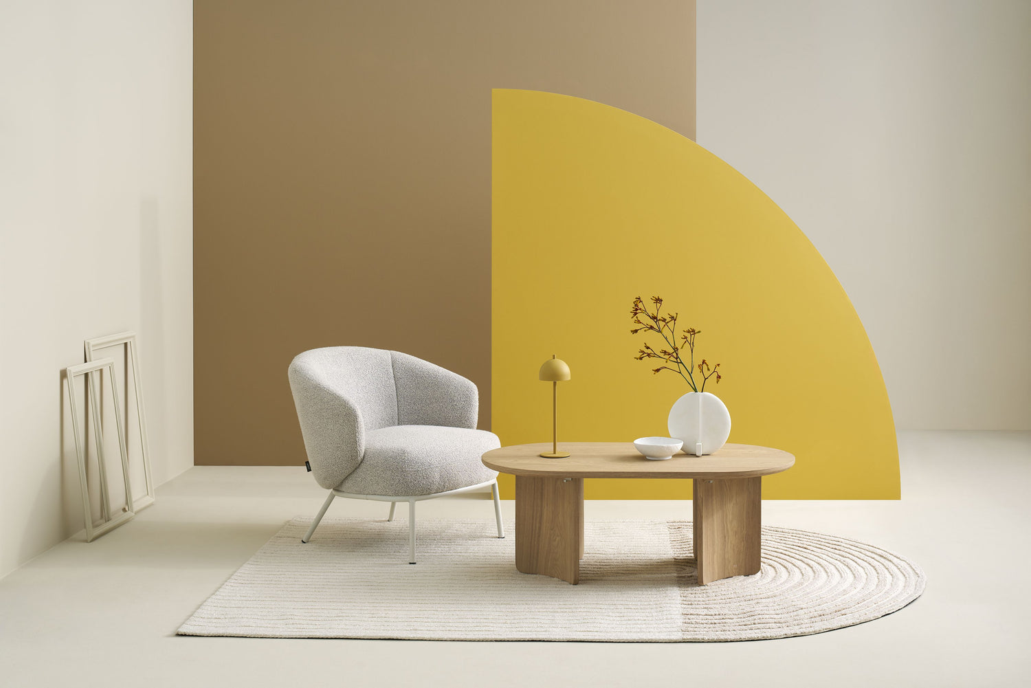 TROMS Couchtisch Eichefarbig Bianco